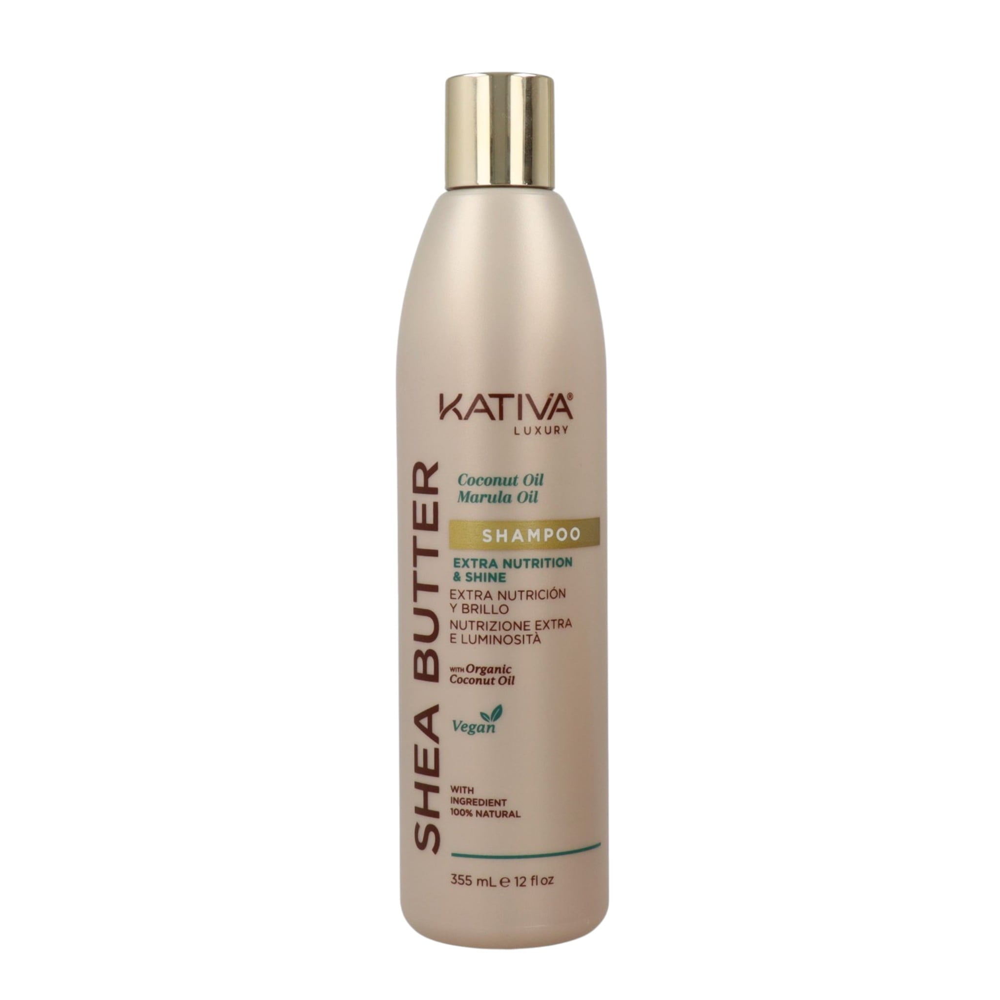 Kativa Shea Butter Σαμπουάν Θρέψης και Λάμψης με Έλαιο Καρύδας και Έλαιο Marula 355ml 1