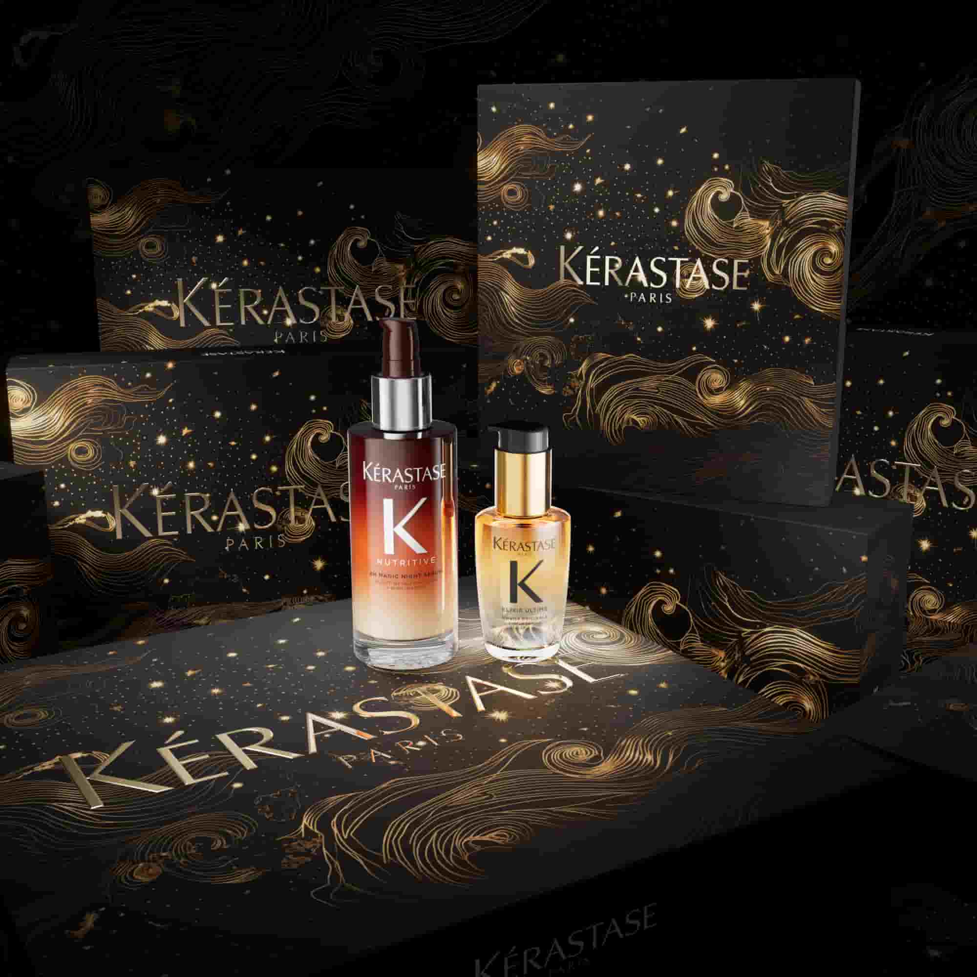 Kerastase Iconic Holiday Set (8H Night Serum 90ml, L'Huile Elixir Original 30ml)