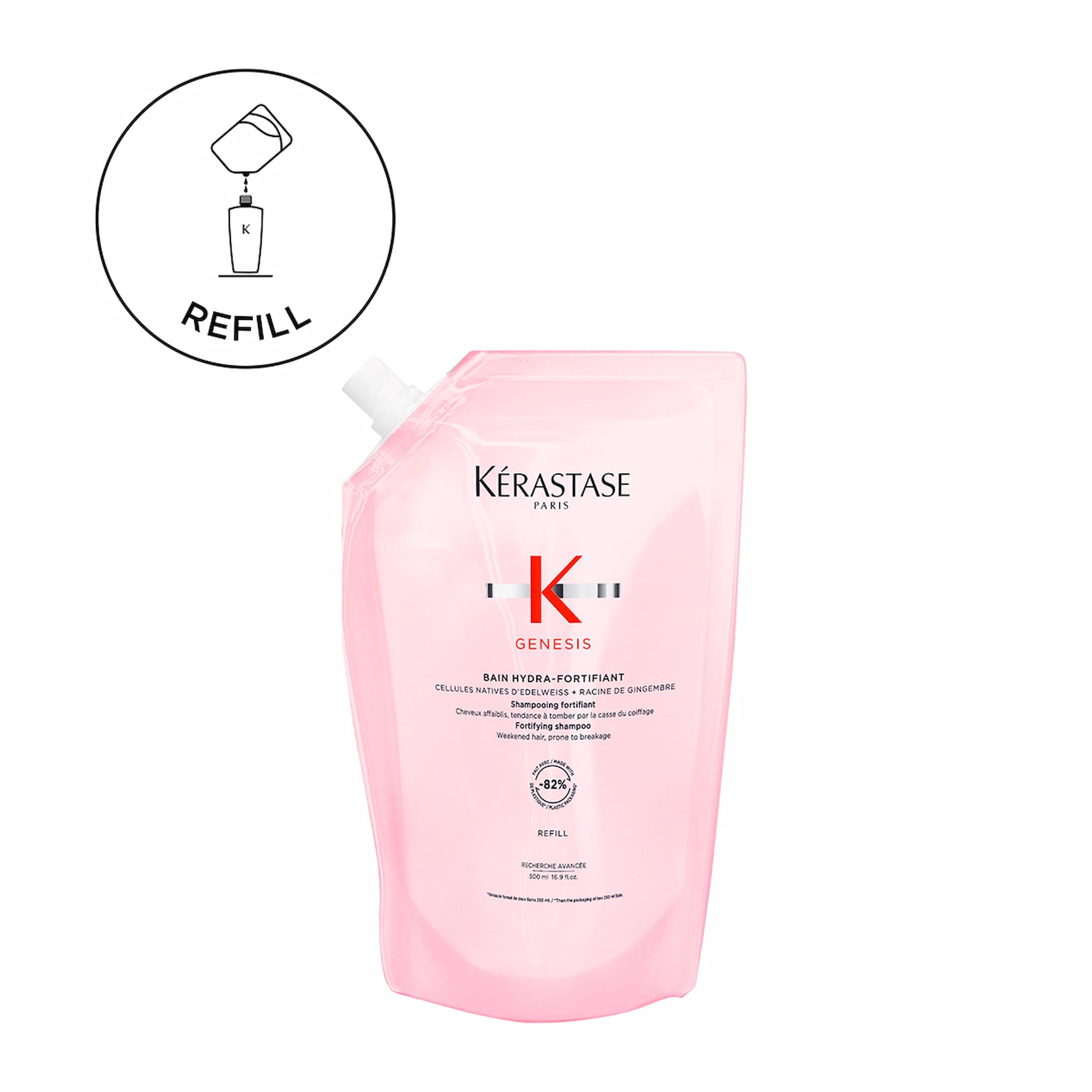 Kerastase Genesis Refill Bain Hydra Fortifiant Σαμπουάν Κατά Της Τριχόπτωσης Για Λιπαρά και Λεπτά Μαλλιά 500ml 1