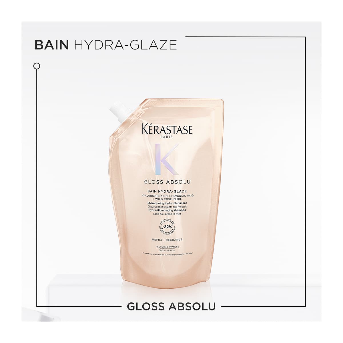 Kerastase Gloss Absolu Bain Hydra Glaze Σαμπουάν Refill για Λεία και Λαμπερά Μαλλιά 500ml