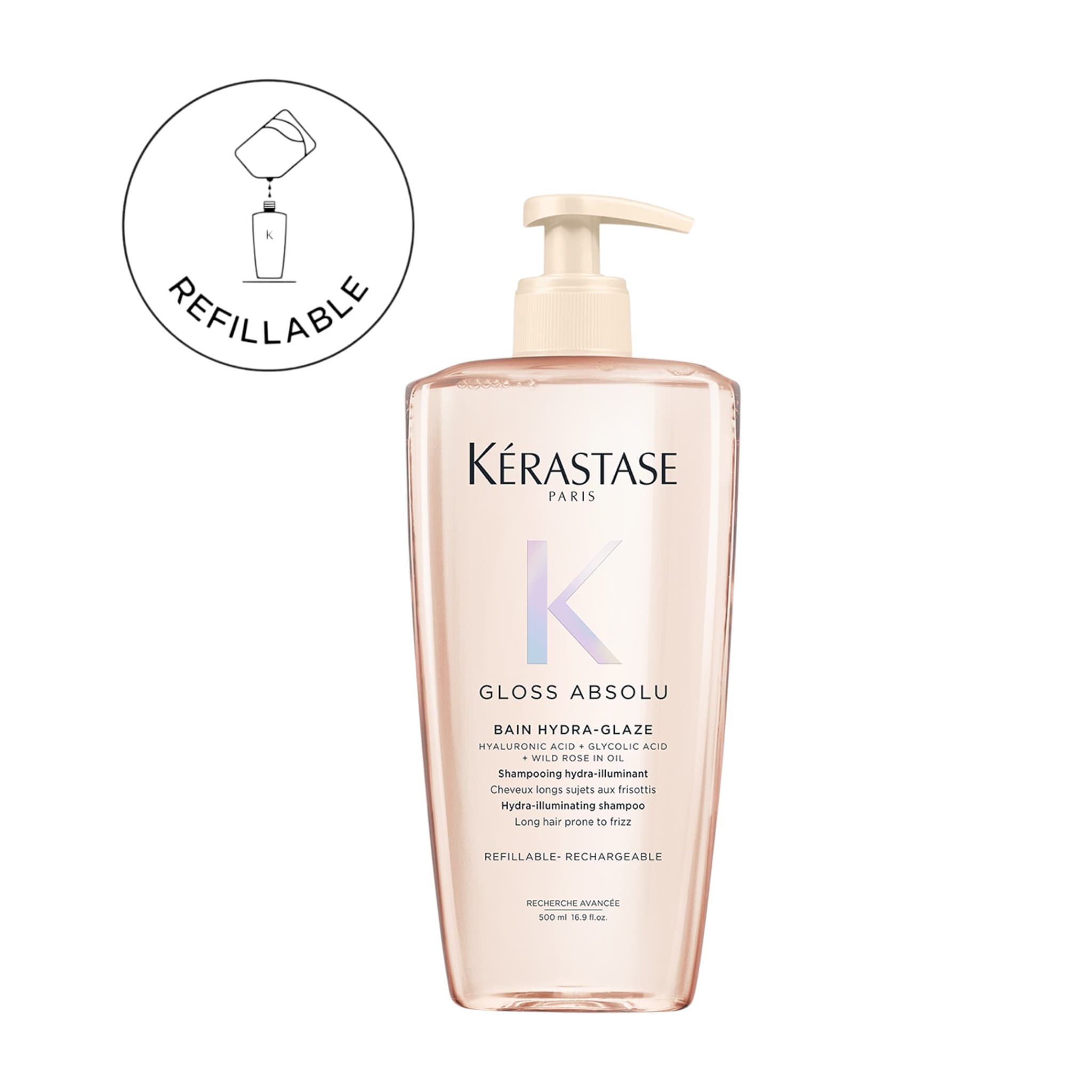Kerastase Gloss Absolu Bain Hydra Glaze Σαμπουάν για Λεία και Λαμπερά Μαλλιά 500ml 1