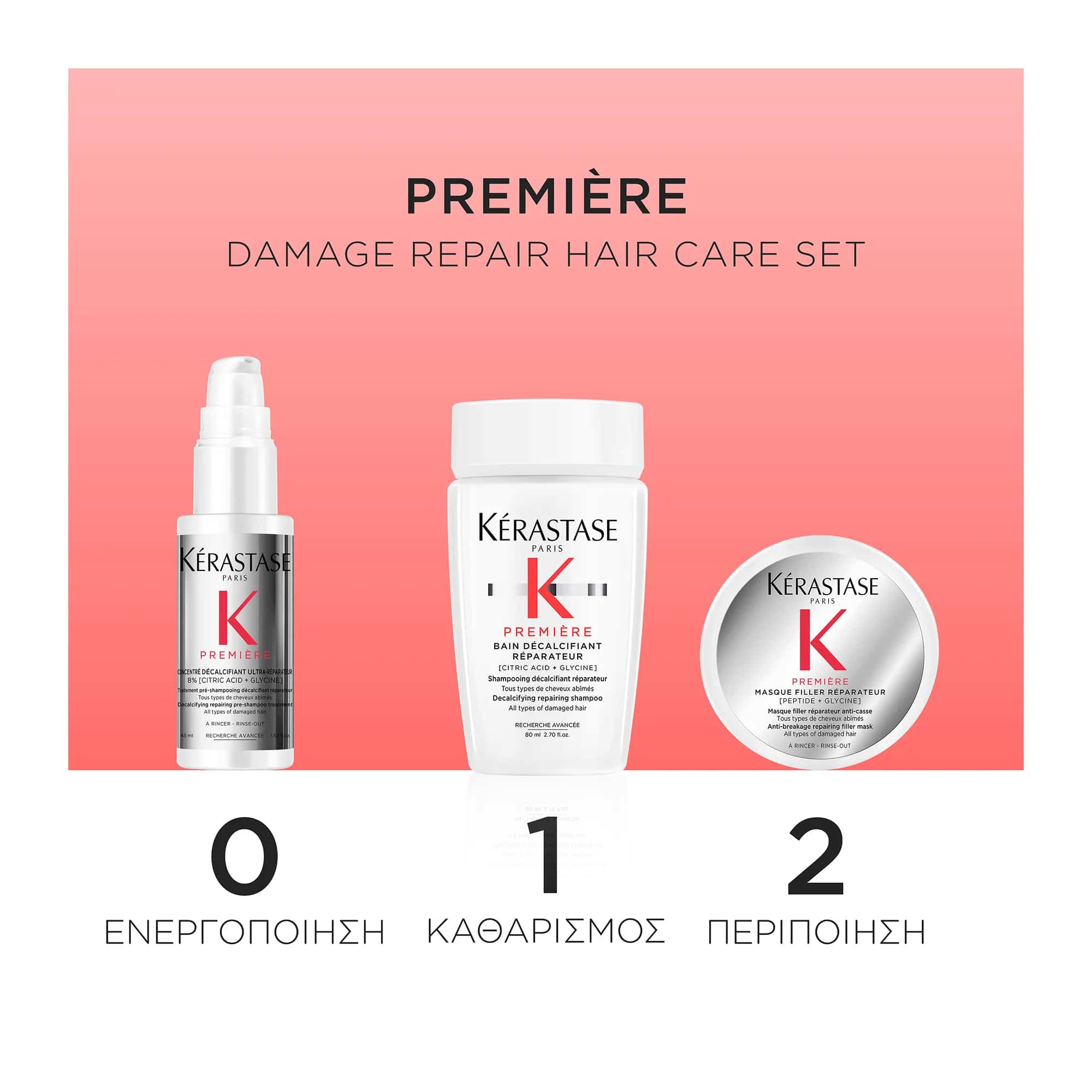 Kerastase Premiere Essentials Set για Ταλαιπωρημένα Μαλλιά (Pre Shampoo 45ml, Shampoo 80ml, Mask 75ml) 2