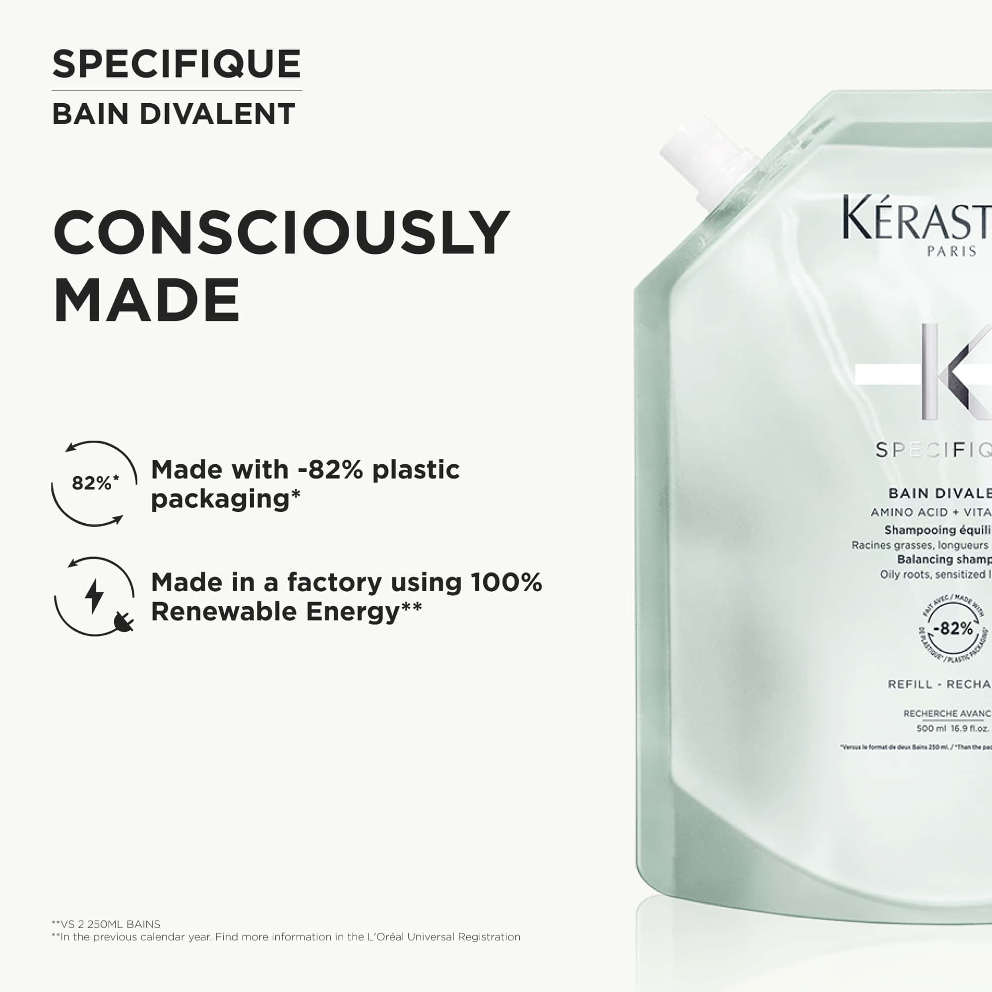 Kerastase Specifique Bain Divalent Refill Σαμπουάν για Λιπαρές Ρίζες και Ταλαιπωρημένα Μήκη 500ml 5
