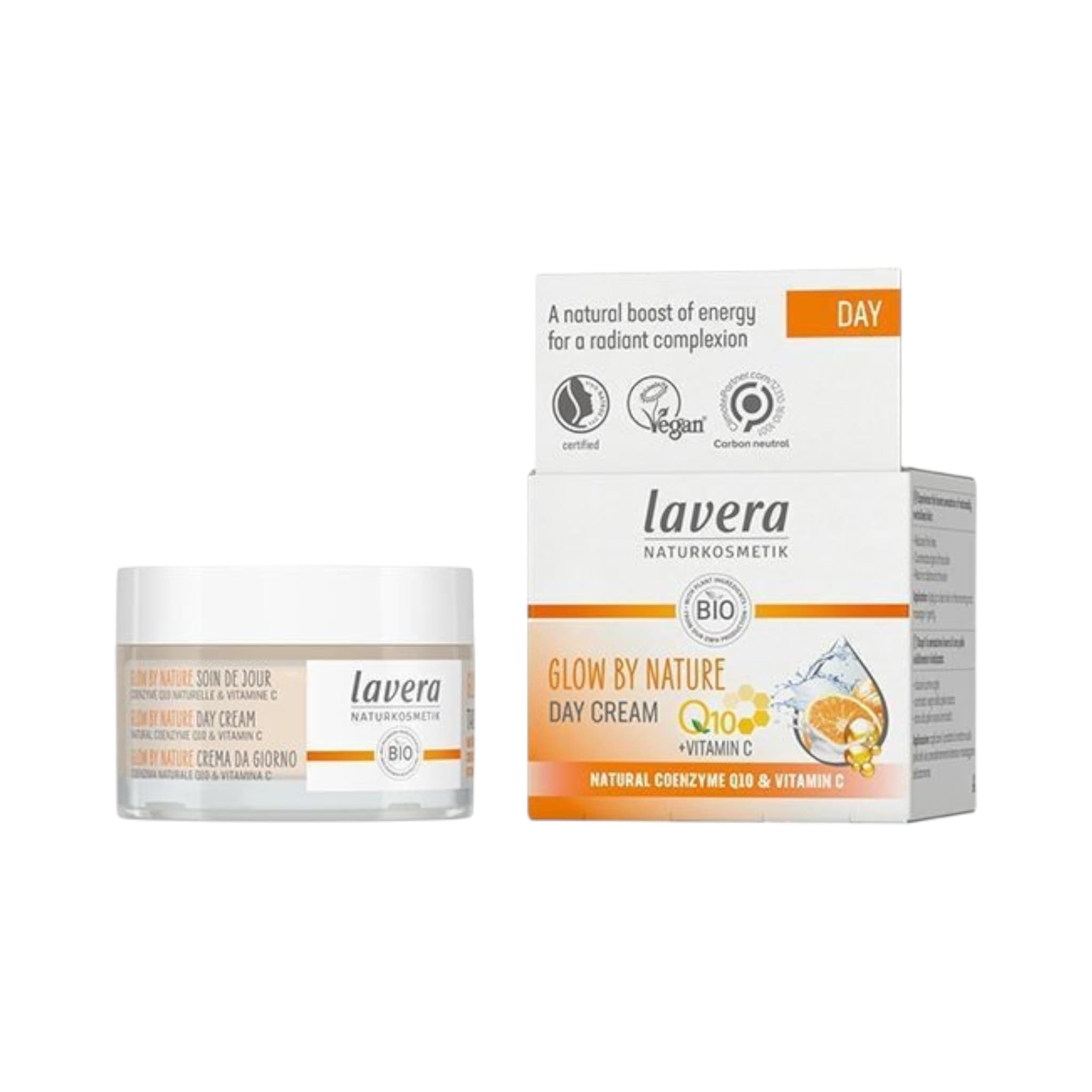 Lavera Glow By Nature Κρέμα Ημέρας Με Φυσικό Συνένζυμο Q10 και Βιταμίνη C 50ml 1
