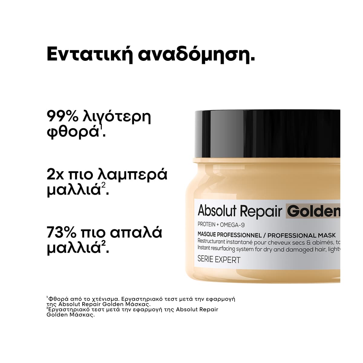 L'Oreal Professionnel Serie Expert Absolut Repair Χρυσή Μάσκα Για Ταλαιπωρημένα Μαλλιά 250ml