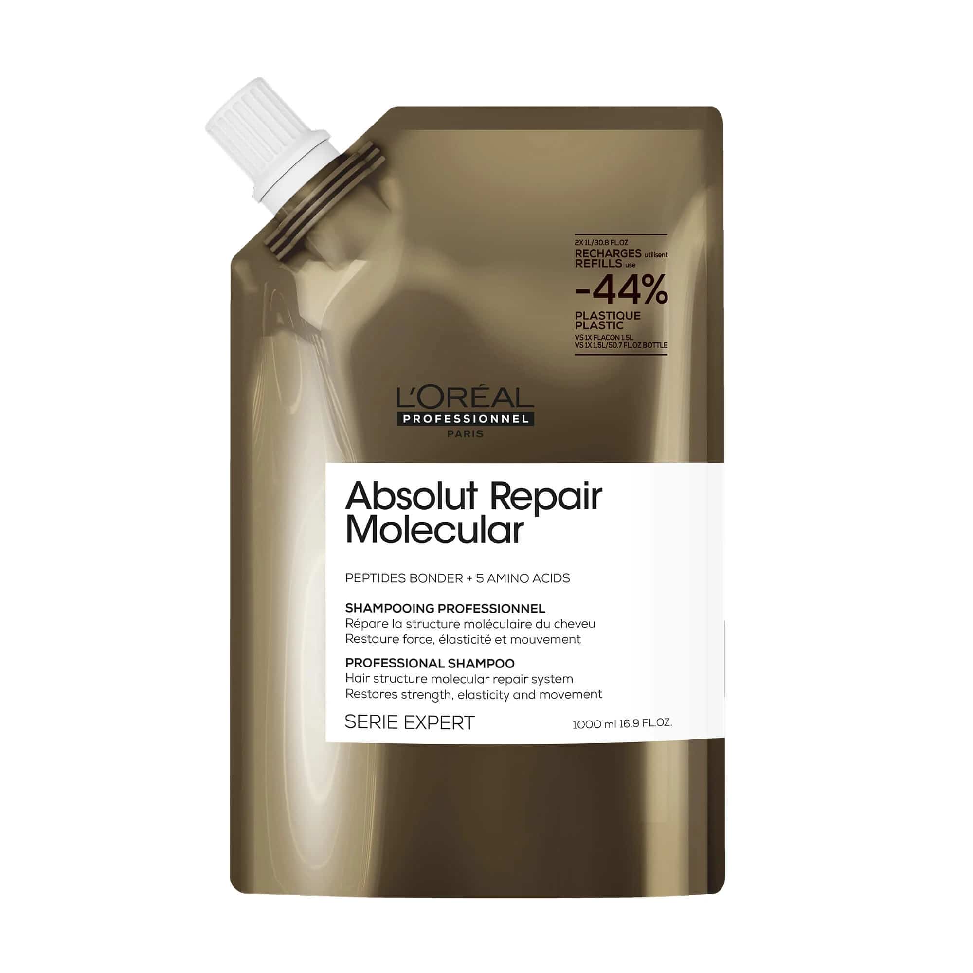 L'Oreal Professionnel Absolut Repair Molecular Refill Σαμπουάν Επανόρθωσης Χωρίς Θειικά Άλατα για Ταλαιπωρημένα Μαλλιά 1000ml 1