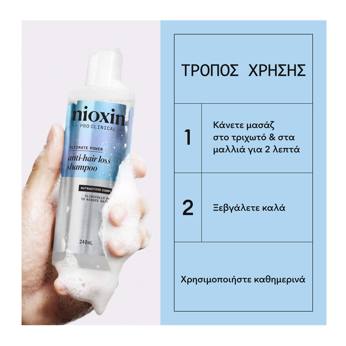 Nioxin Anti-Hair Loss Σαμπουάν κατά της Τριχόπτωσης 240ml