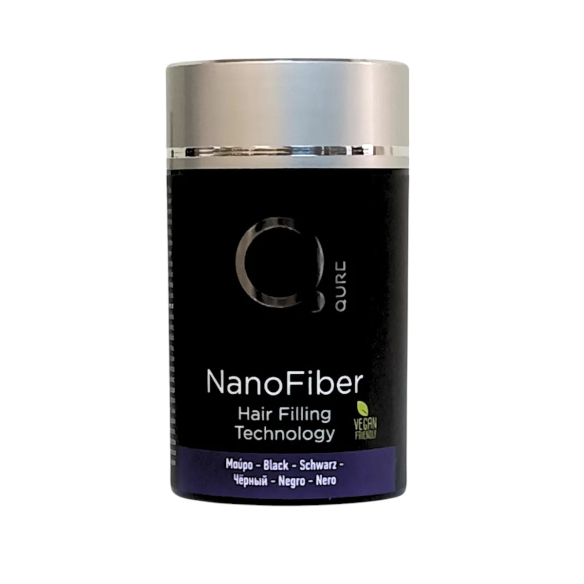 NanoFiber Black Hair Filling Technology by Qure Νανοΐνες Πύκνωσης Μαλλιών Μαύρο Χρώμα 25gr
