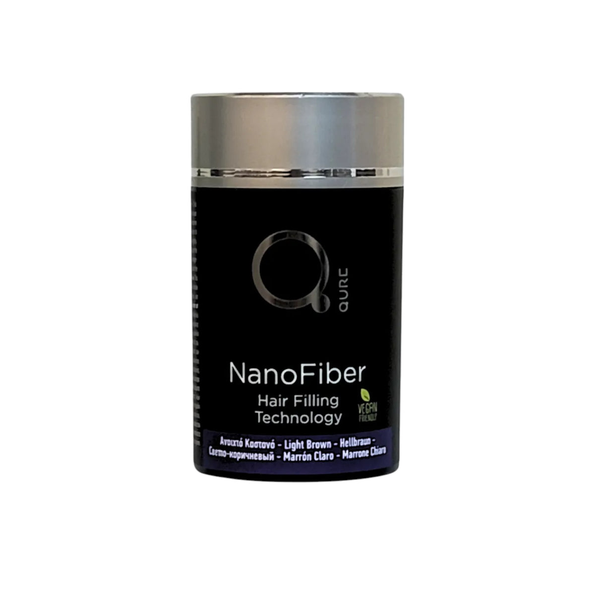 NanoFiber Light Brown Hair Filling Technology by Qure Νανοΐνες Πύκνωσης Μαλλιών Ανοιχτό Καστανό 25gr