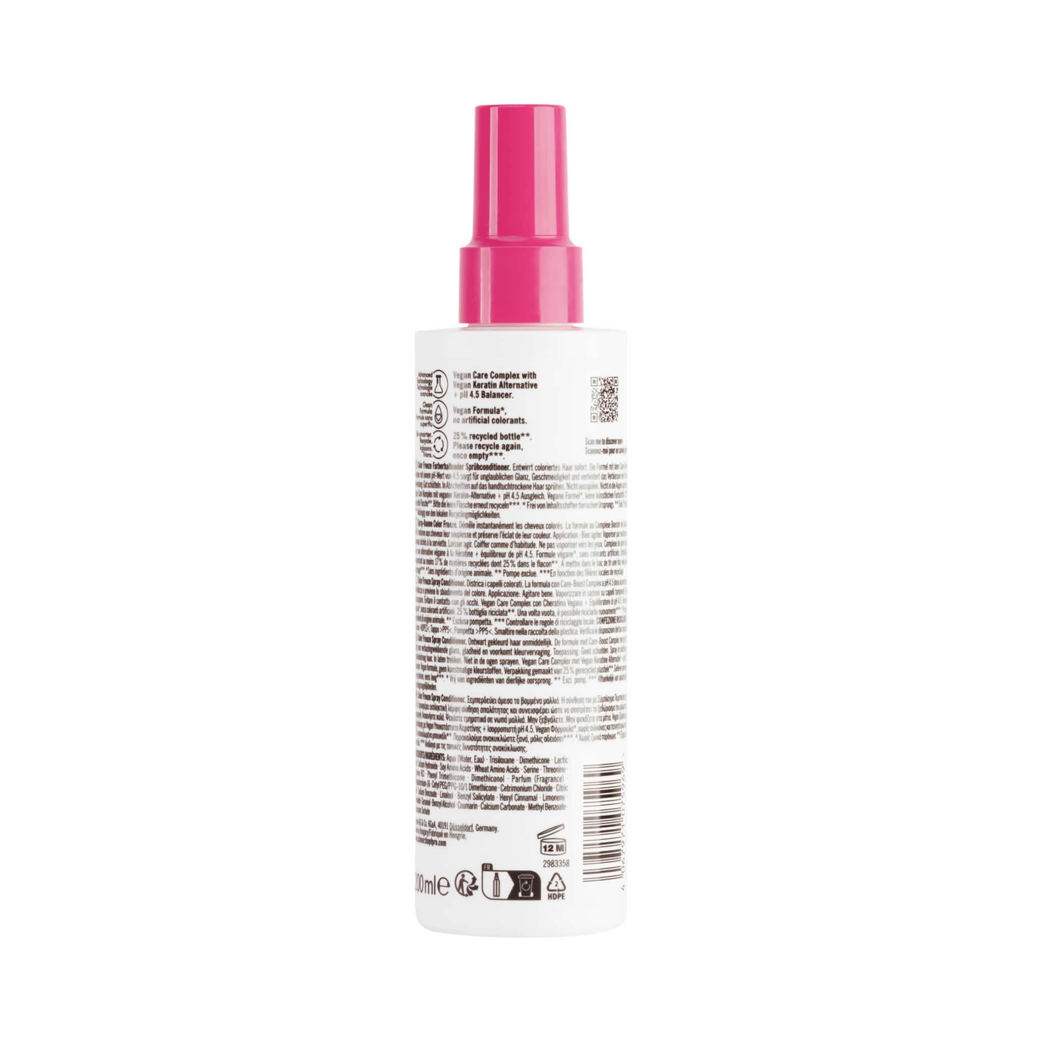 Schwarzkopf Professional BC Bonacure Color Freeze Spray Conditioner για Βαμμένα Μαλλιά 200ml