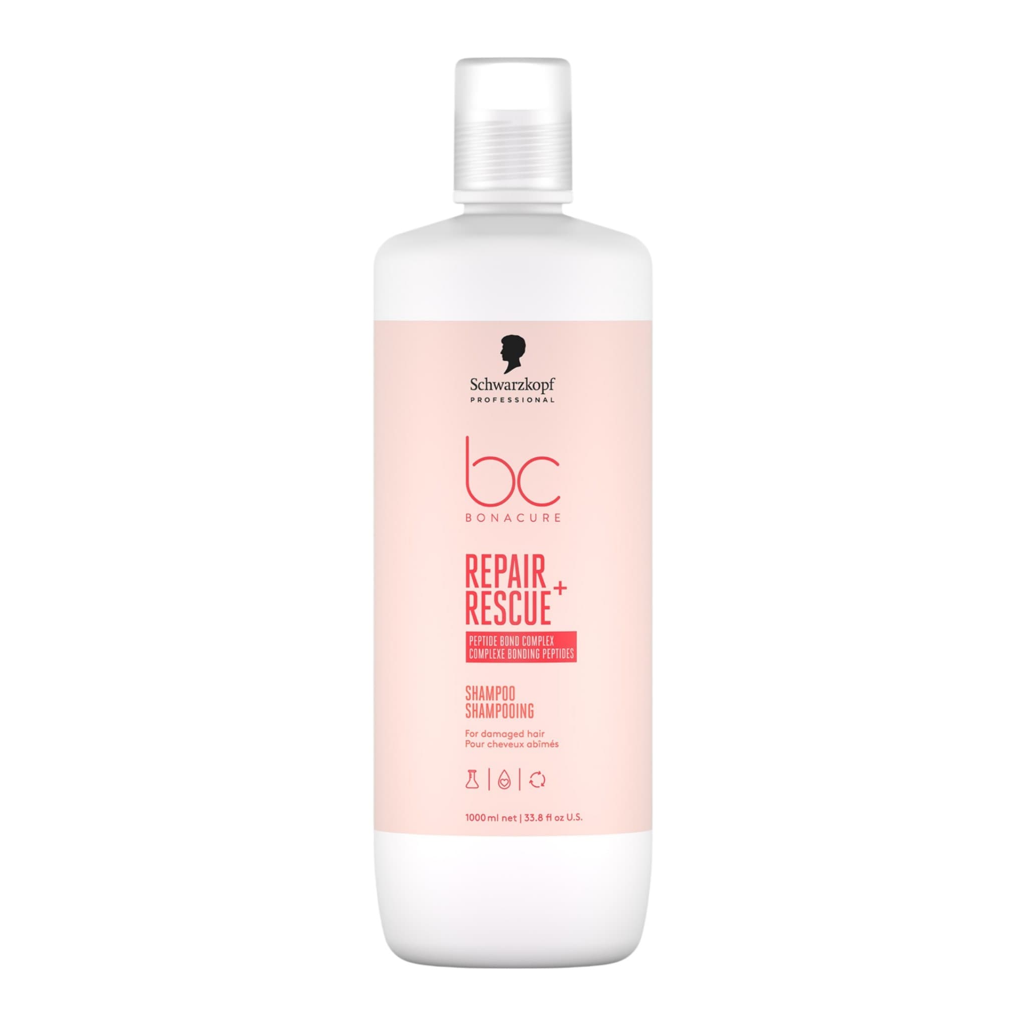 Schwarzkopf Professional BC Bonacure Repair Rescue+ Shampoo Σαμπουάν Επανόρθωσης για Ταλαιπωρημένα Μαλλιά 1000ml 1