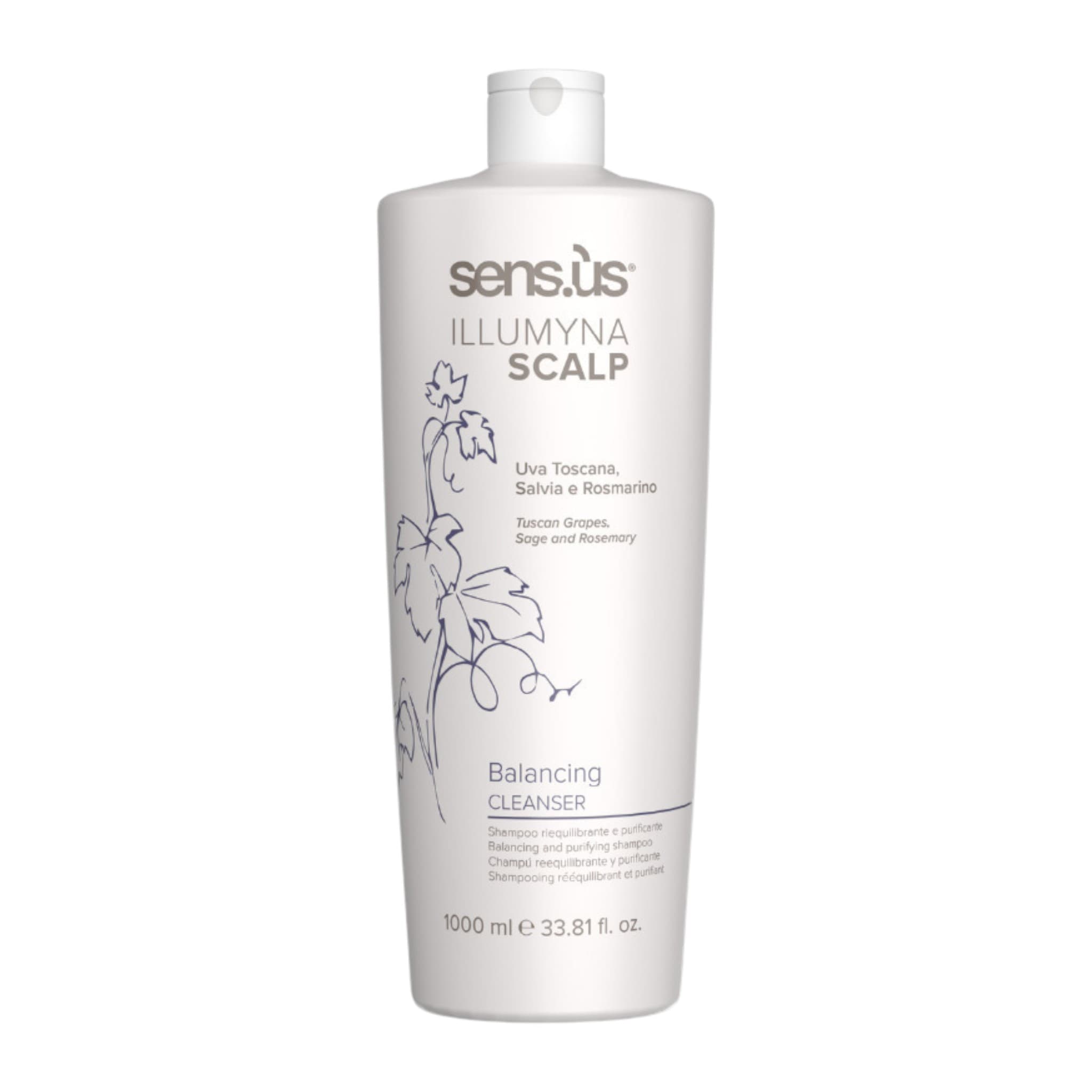 Sensus Illumyna Scalp Balancing Cleanser Shampoo Σαμπουάν Κατά της Λιπαρότητας 1000ml 1