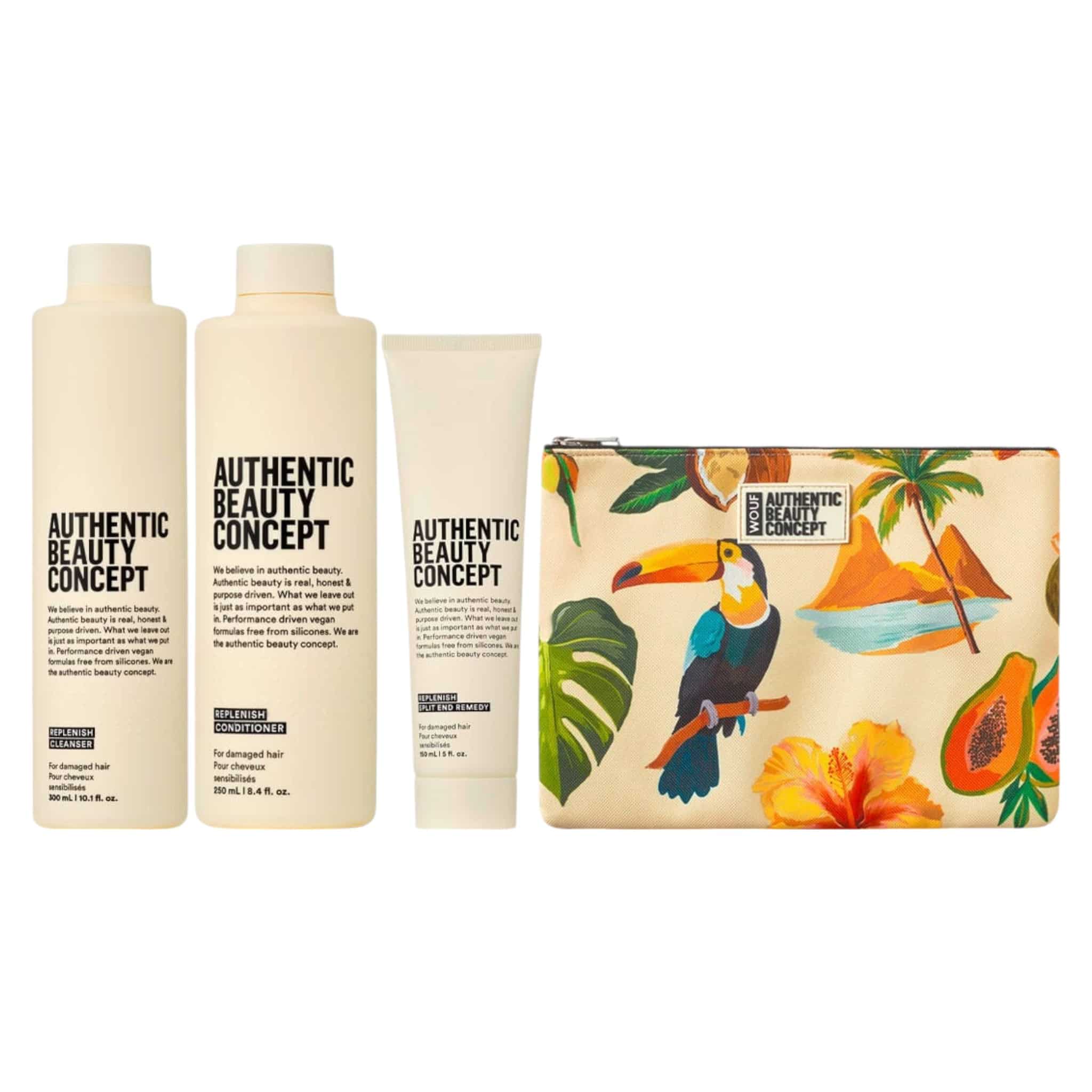 Authentic Beauty Concept Replenish Σετ Περιποίησης για Ταλαιπωρημένα Μαλλιά (Shampoo 300ml, Conditioner 250ml, Leave in 150ml) 1