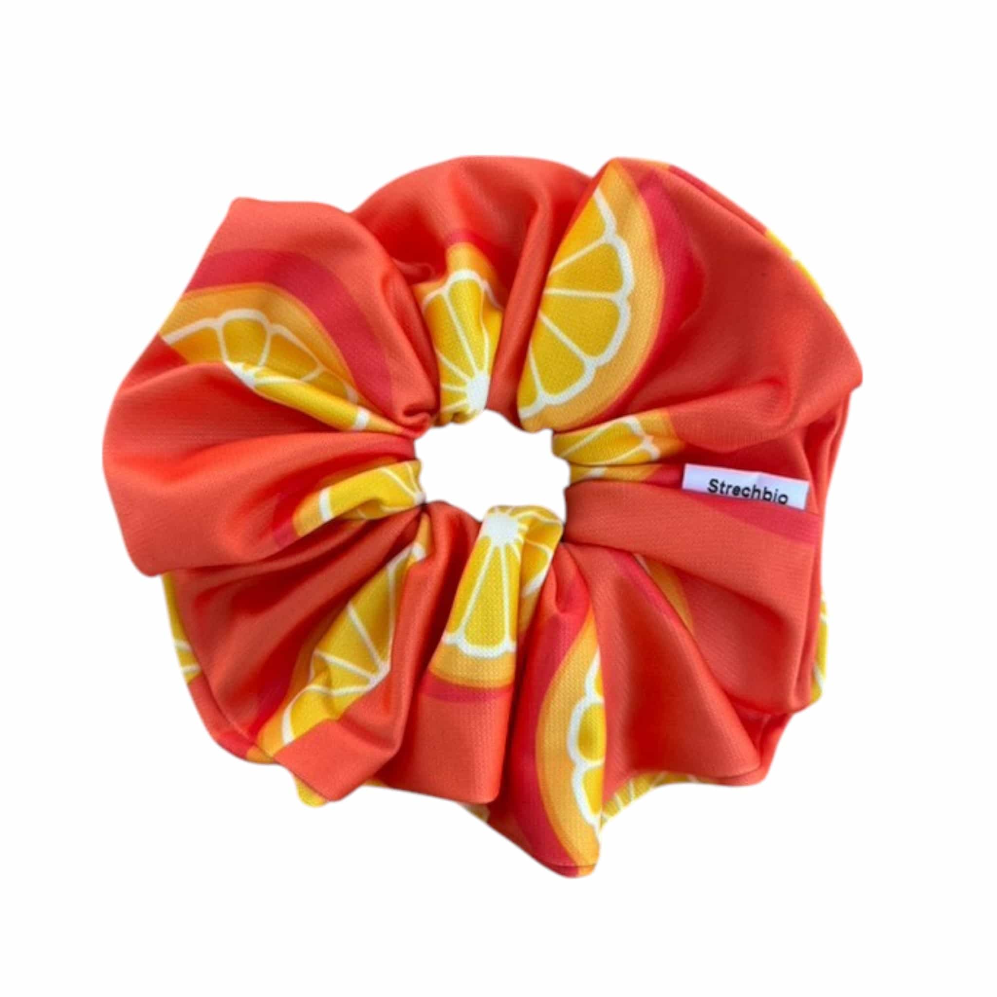 Strechbio Scrunche Πορτοκαλί Χρώμα με Σχέδιο Πορτοκάλι 1