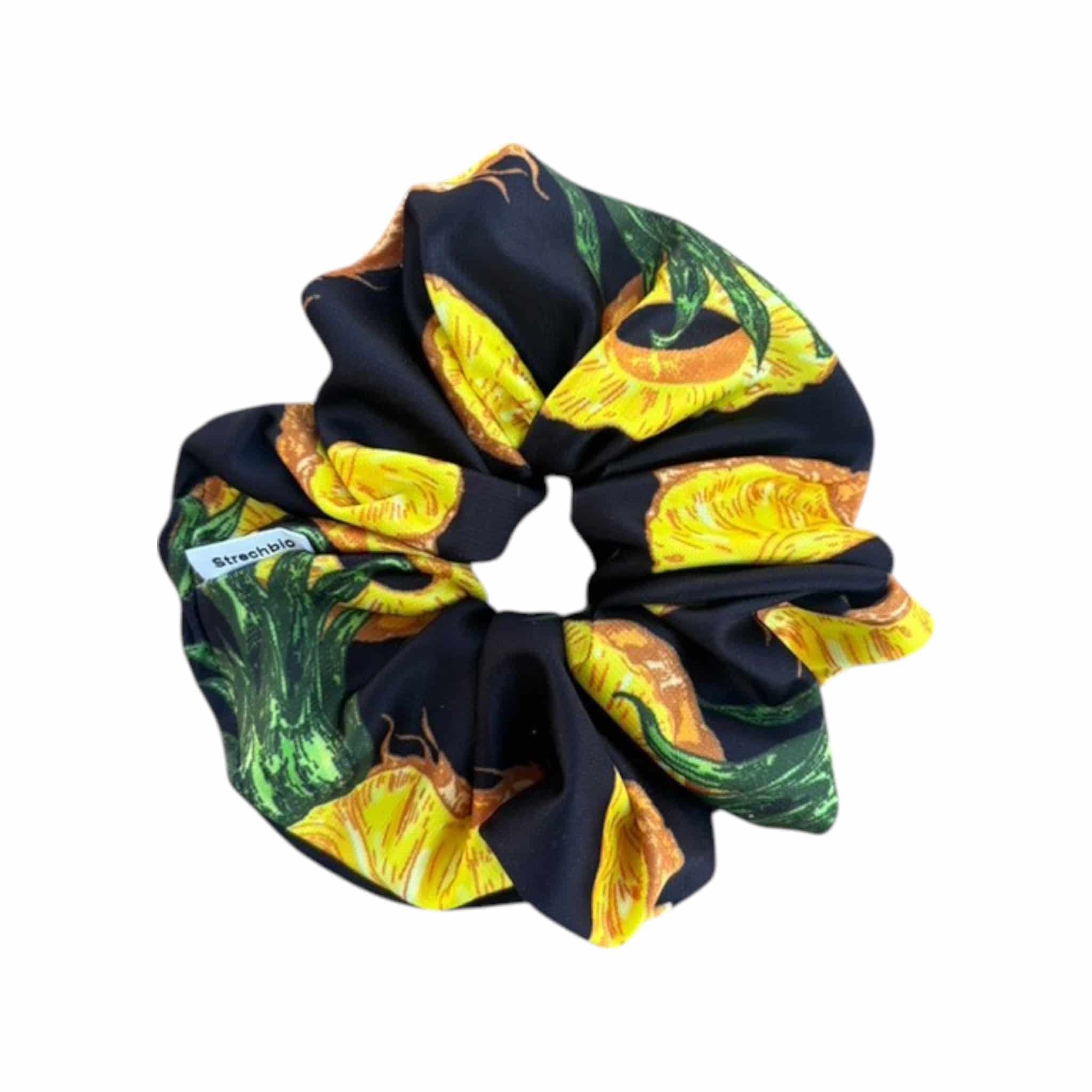 Strechbio Scrunche Μαύρο με Σχέδιο Ανανά 1