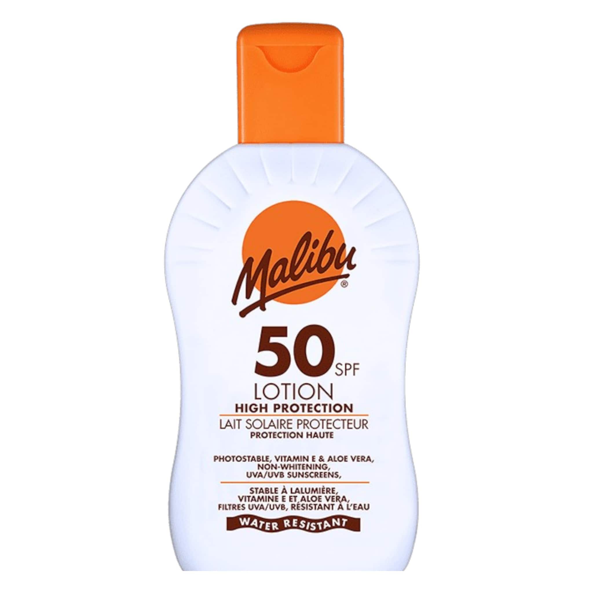 Malibu Lotion Protection Αδιάβροχη Αντηλιακή Λοσιόν για το Σώμα με SPF50 200ml 1