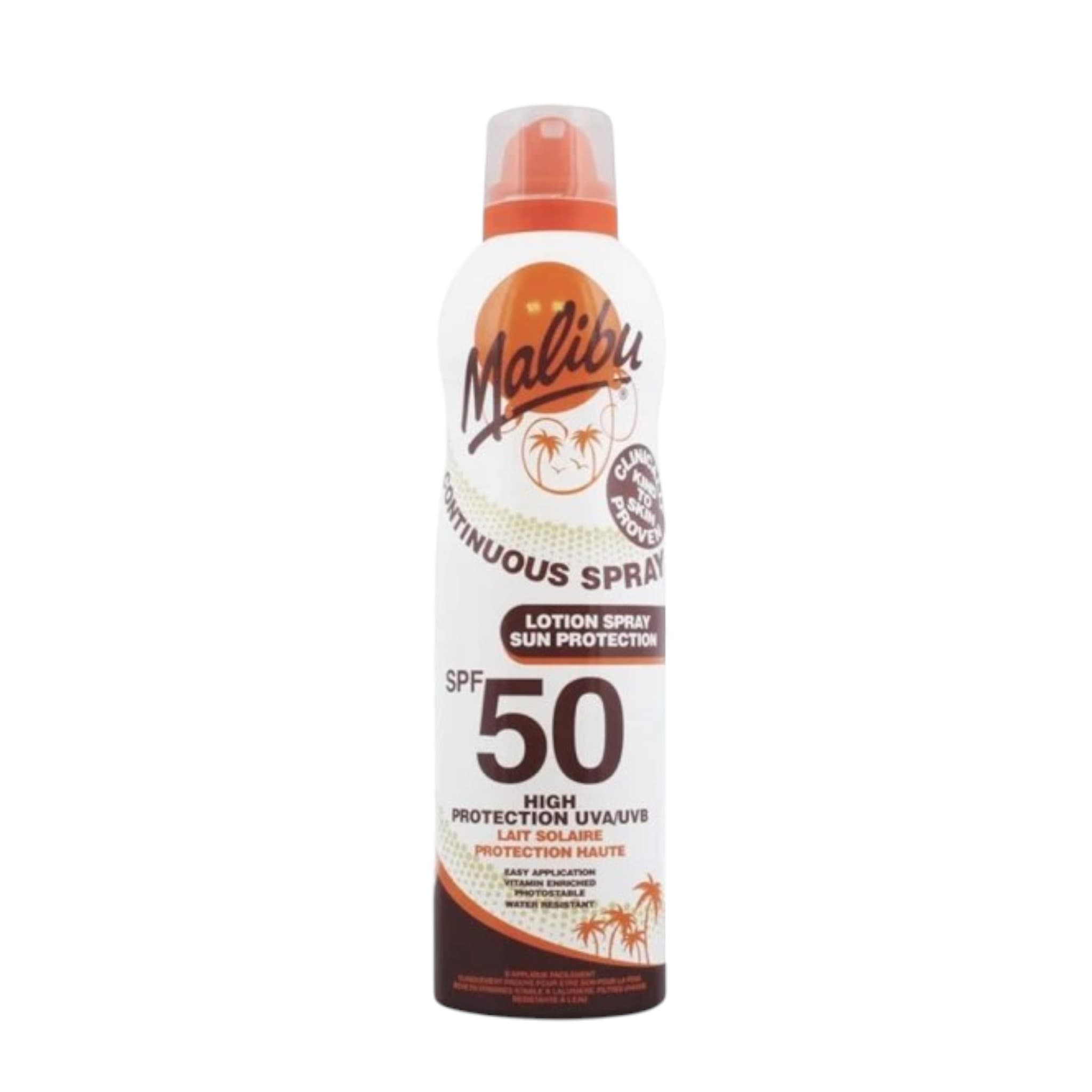 Malibu Lotion Aerosol Αντηλιακή Λοσιόν σε Σπρέι για το Σώμα με SPF50 175ml 1