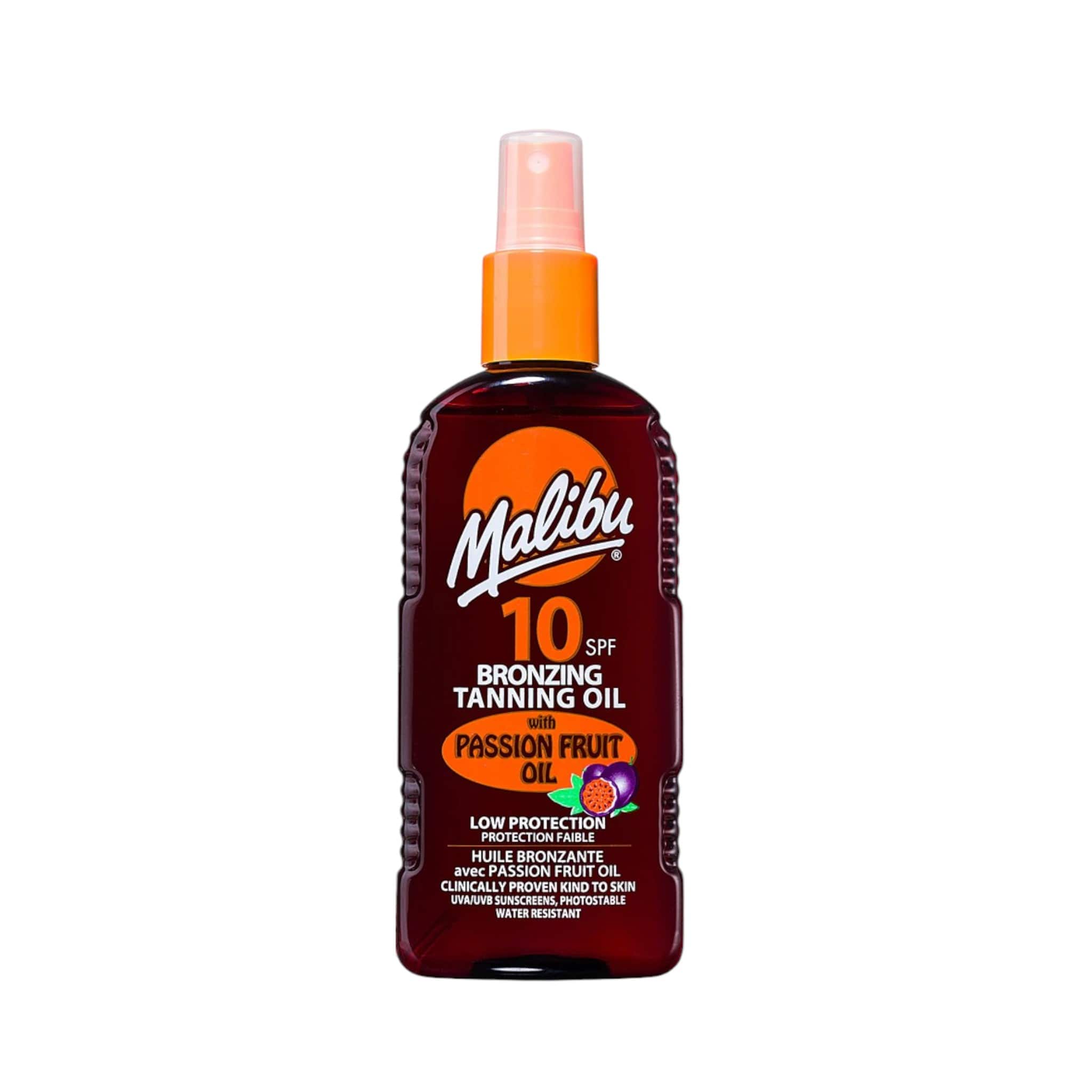 Malibu Bronzing and Tanning Oil Αντηλιακό Λάδι για Εύκολο Μαύρισμα με Έλαιο Passion Fruit και SPF10 200ml 1
