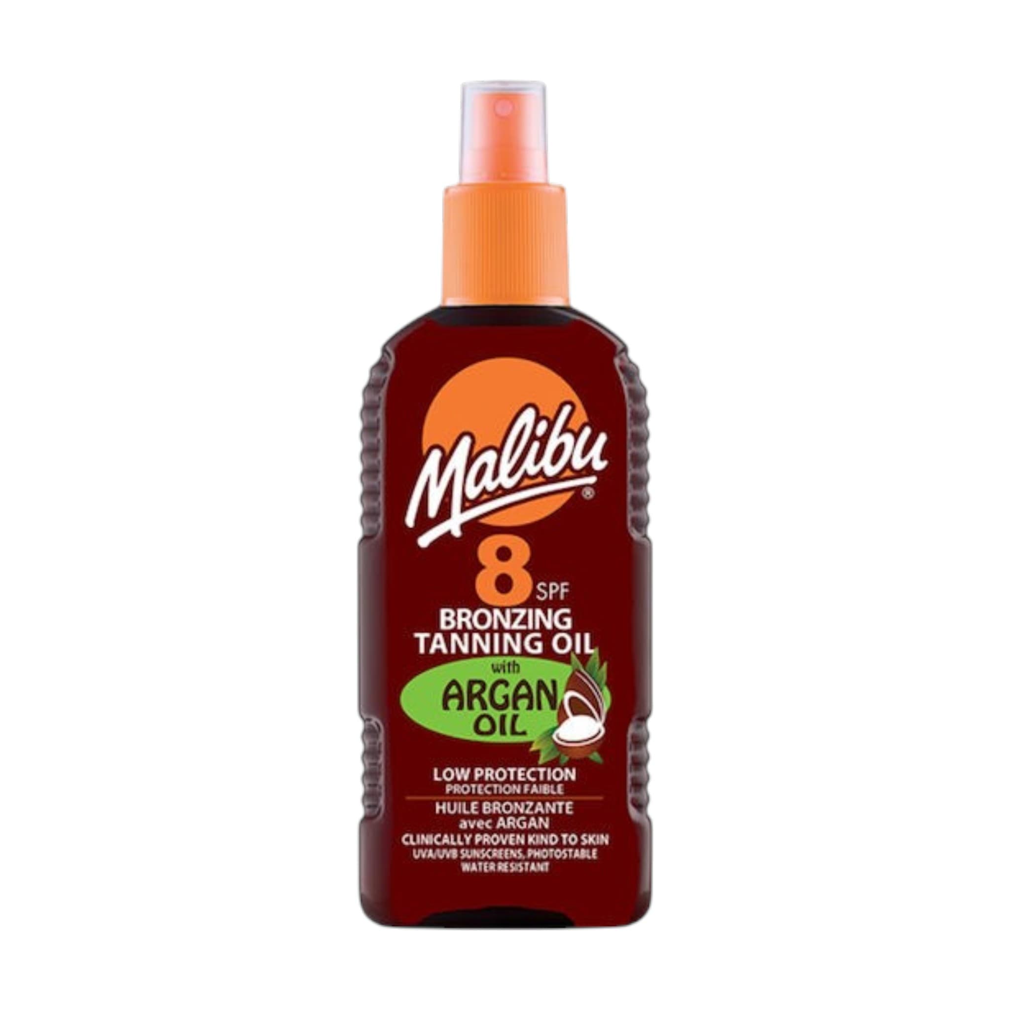Malibu Bronzing & Tanning Oil Spray SPF8 Λάδι Μαυρίσματος με Argan Oil 200ml 1