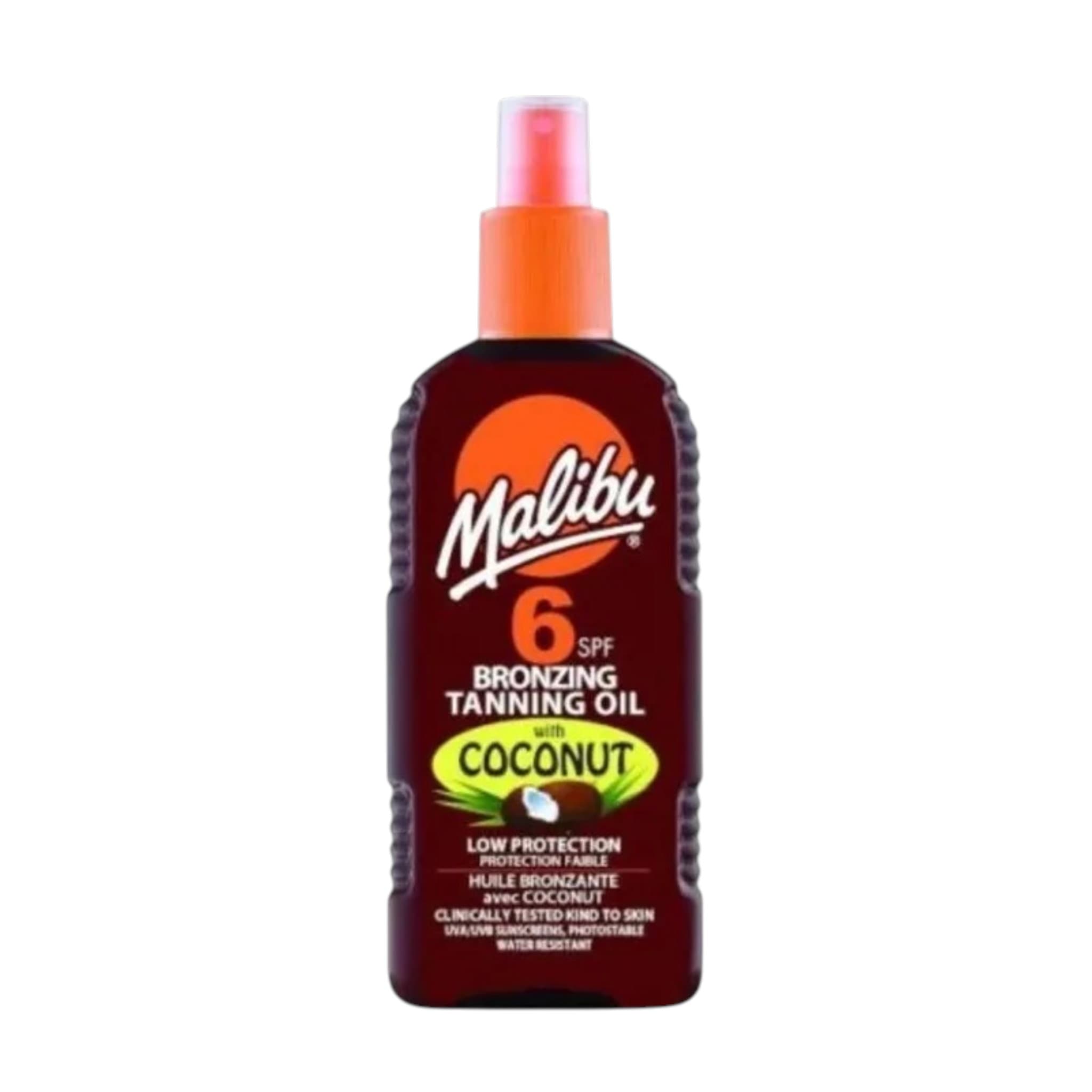 Malibu Bronzing & Tanning Oil SPF6 Λάδι Μαυρίσματος σε Σπρέι με Άρωμα Καρύδας 200ml 1