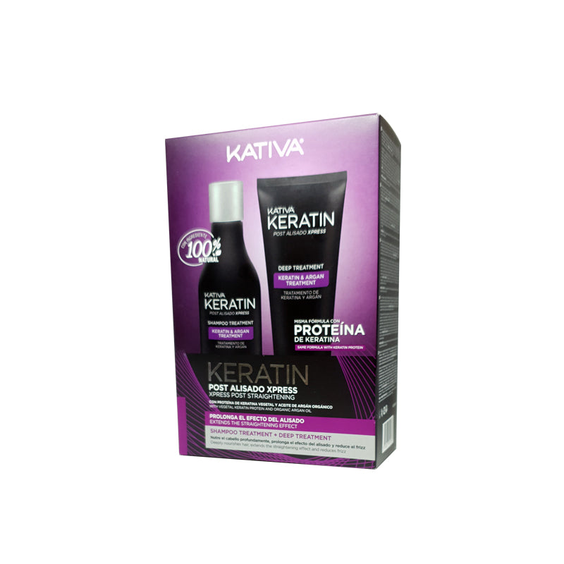 Kativa Keratin Post Alisado Xpress Kit (Shampoo 250ml &amp; Treatment 200ml)
