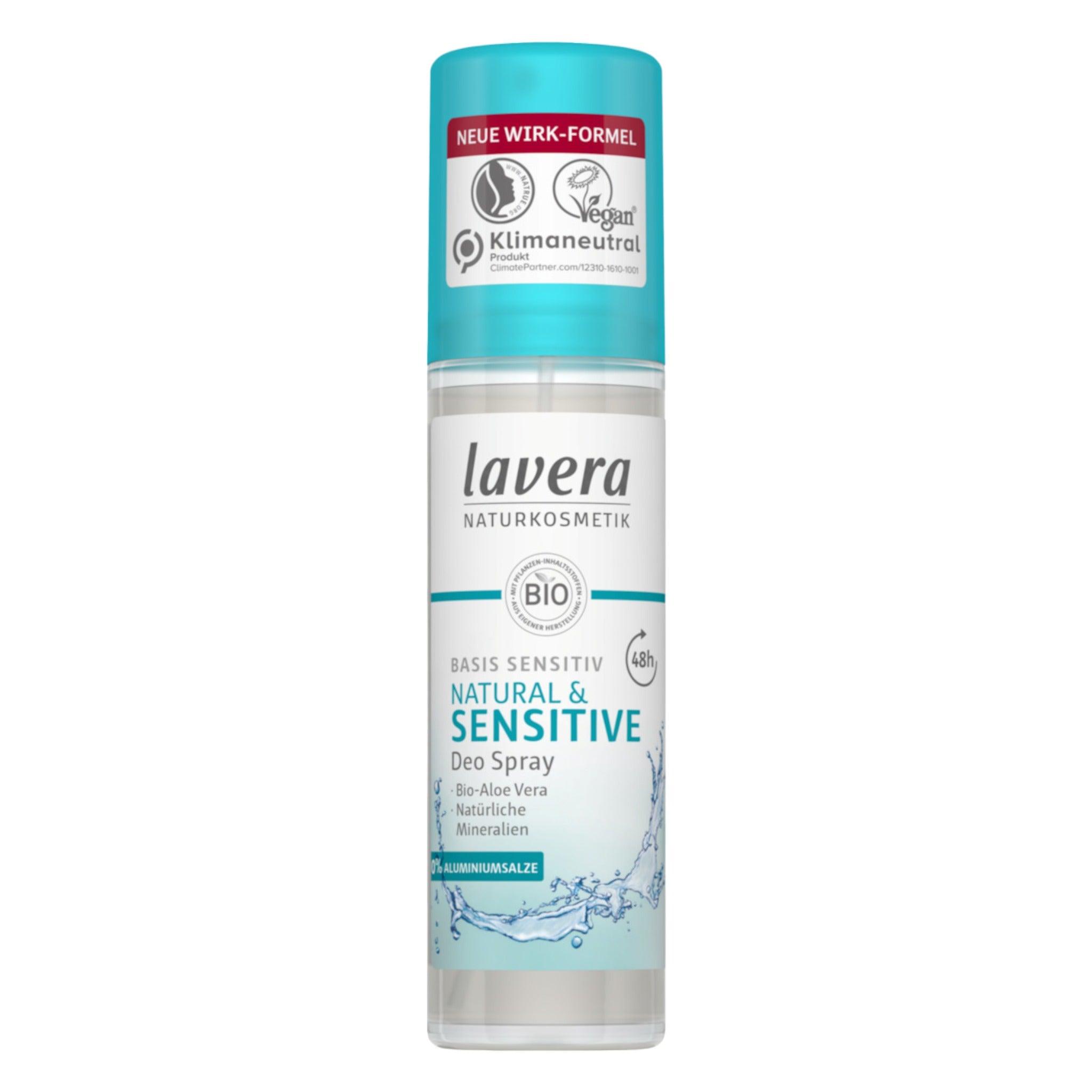Lavera Basis Sensitiv Natural & Sensitive Φυσικό Αποσμητικό 48h Spray Χωρίς Αλουμίνιο 75ml