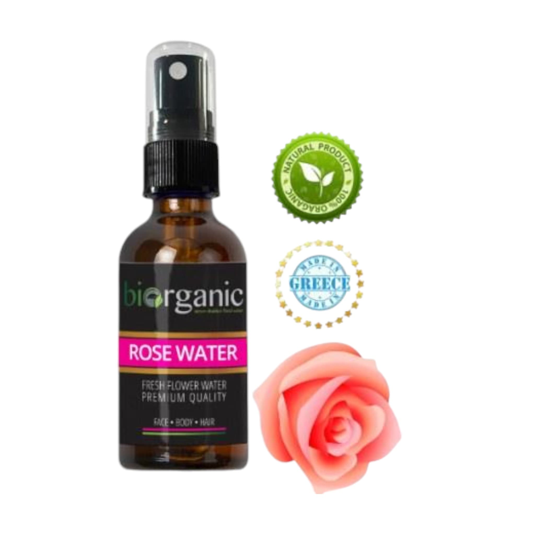 Biorganic 100% Natural Rose Floral Water 100ml