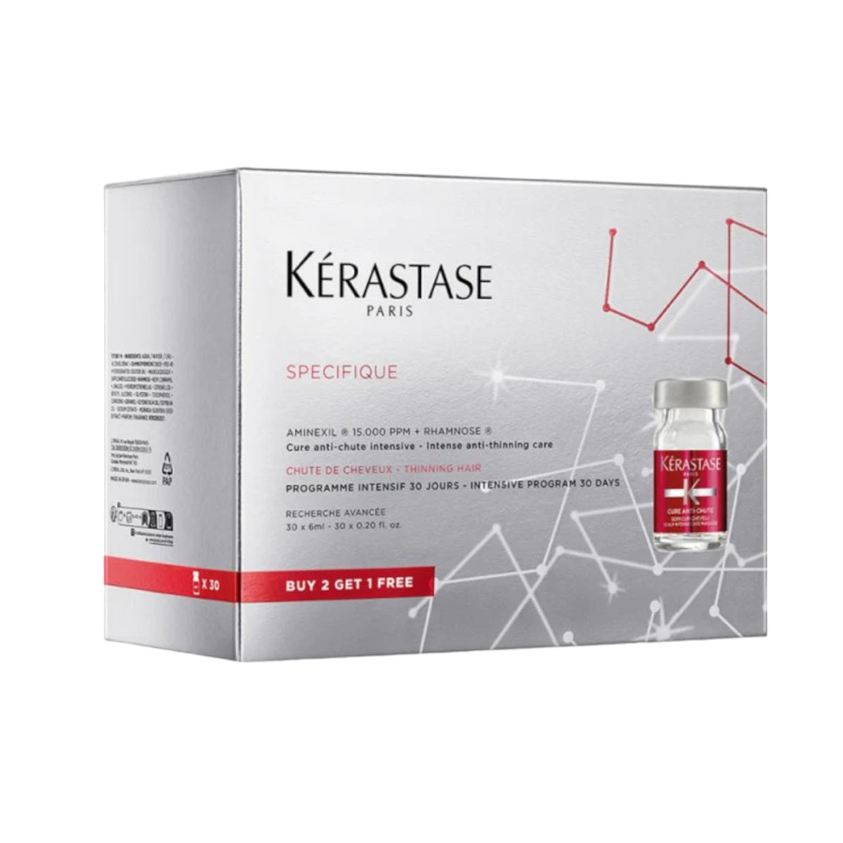 Kerastase Specifique Aminexil - Cure Anti Chute Intensive  Θεραπεία Αραίωσης Μαλλιών Box 30x6ml