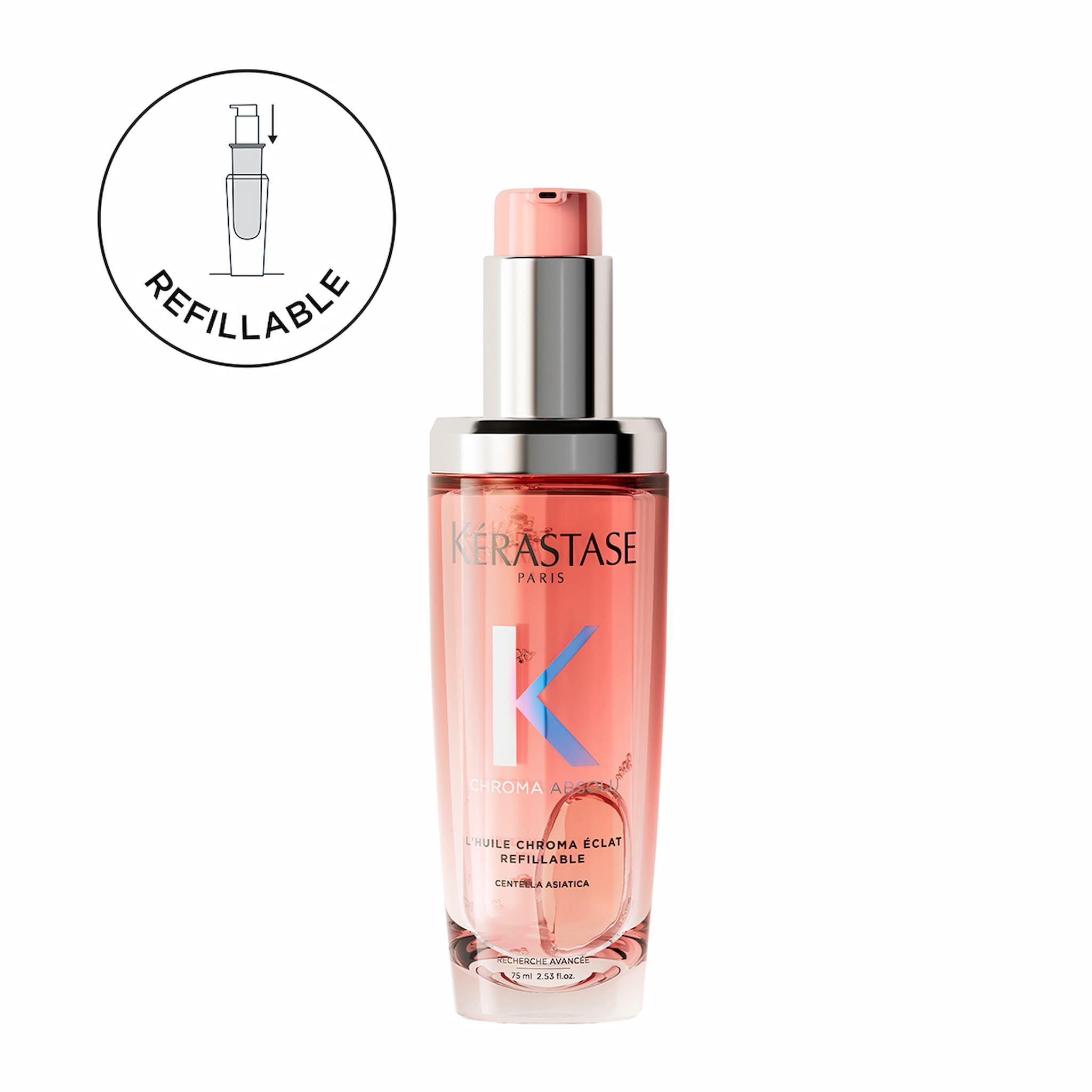 Kerastase Chroma Absolu L'Huile Chroma Eclat Refillable Έλαιο για Βαμμένα Μαλλιά 75ml