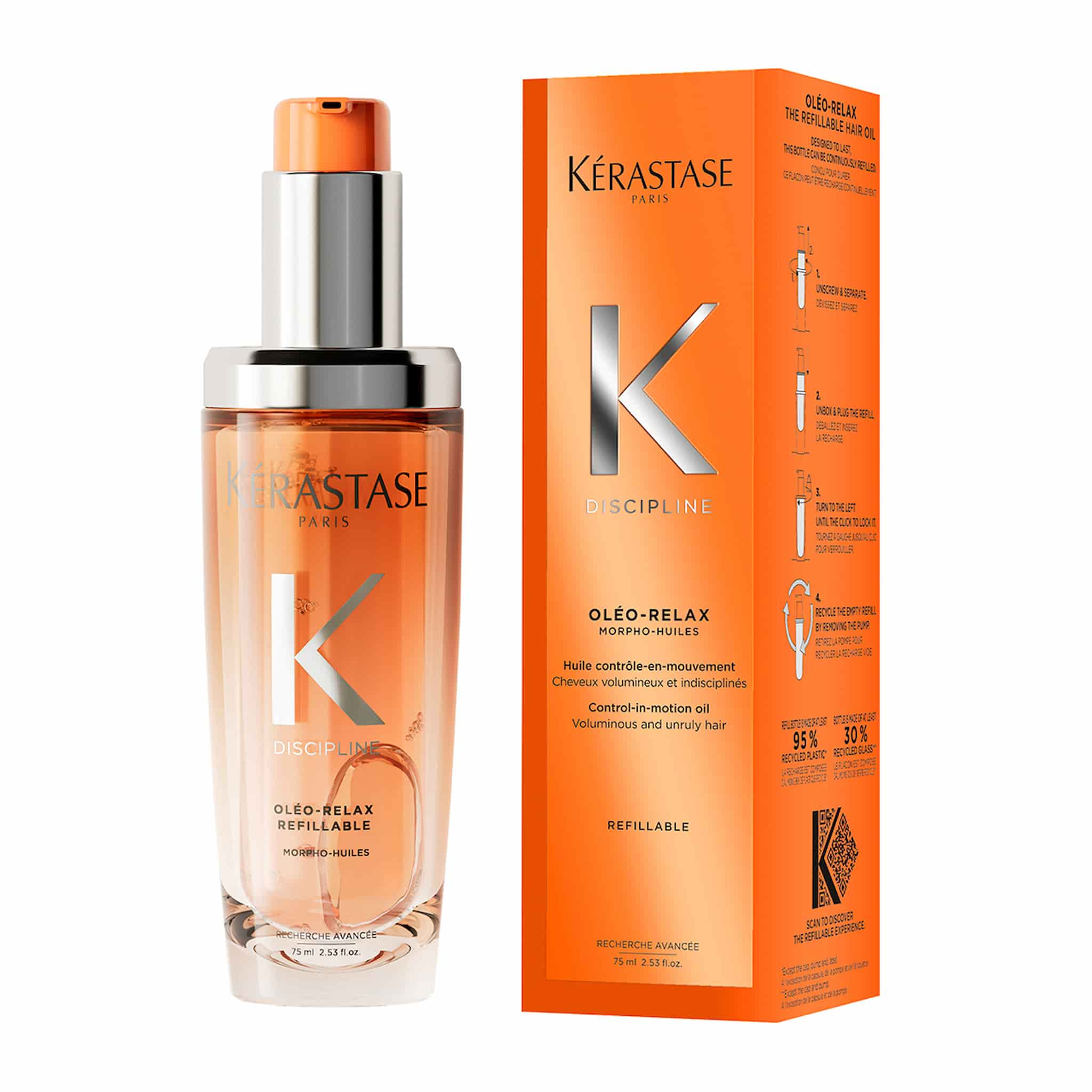 Kerastase Discipline L'Ηuile Oleo-Relax Refillable Έλαιο για Ατίθασα Μαλλιά 75ml