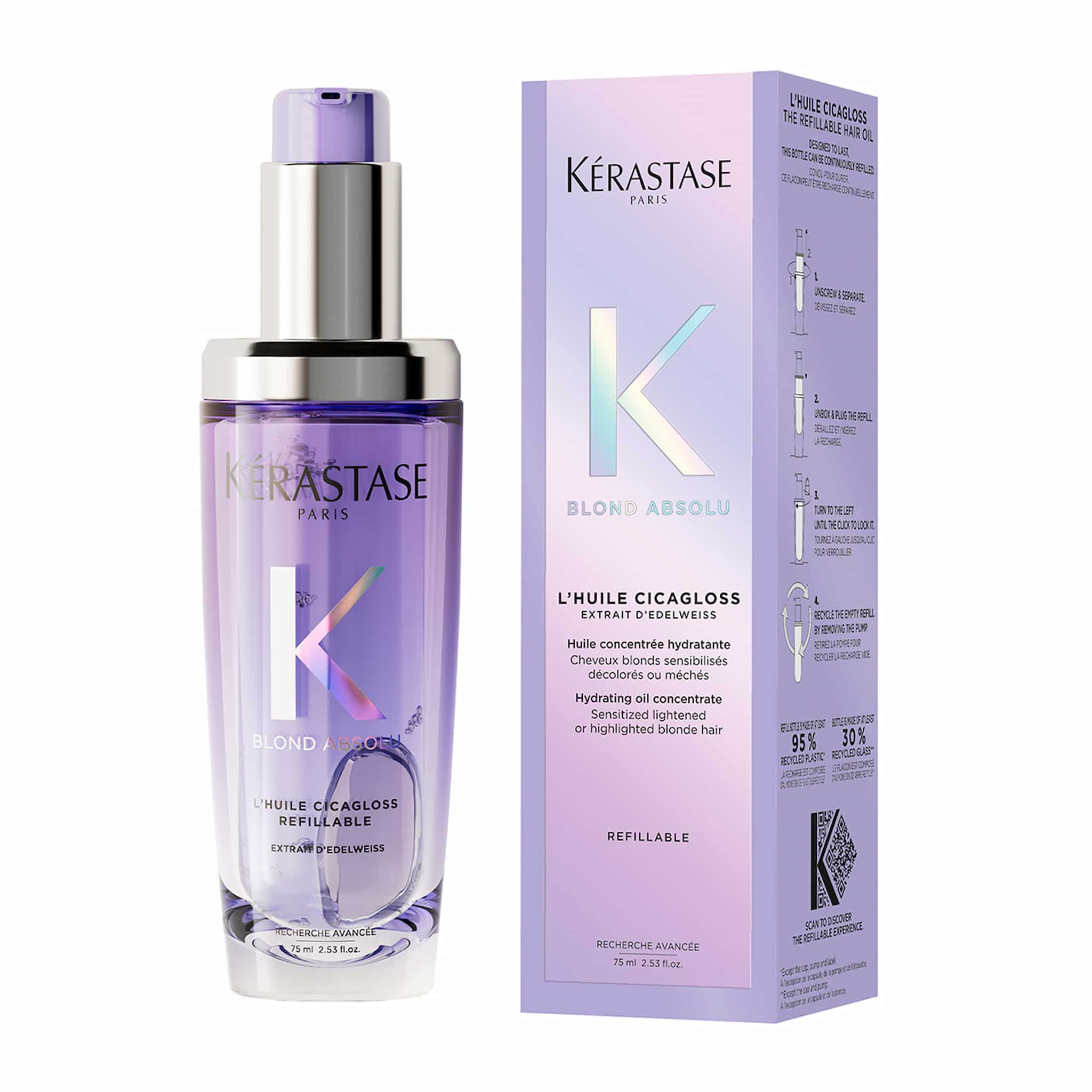 Kerastase Blond Absolu L'Ηuile Cicagloss Refillable Έλαιο για Ξανθά Μαλλιά 75ml