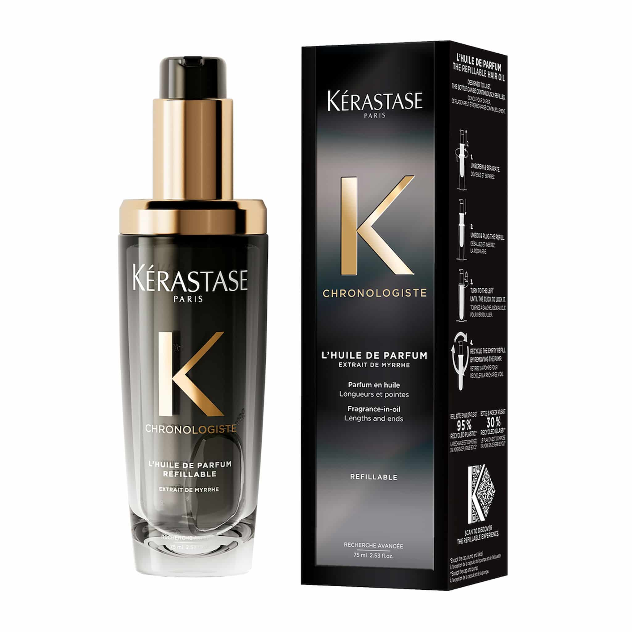 Kerastase Chronologiste L'Ηuile De Parfum Refillable Έλαιο για Αναζωογόνηση των Μαλλιών 75ml