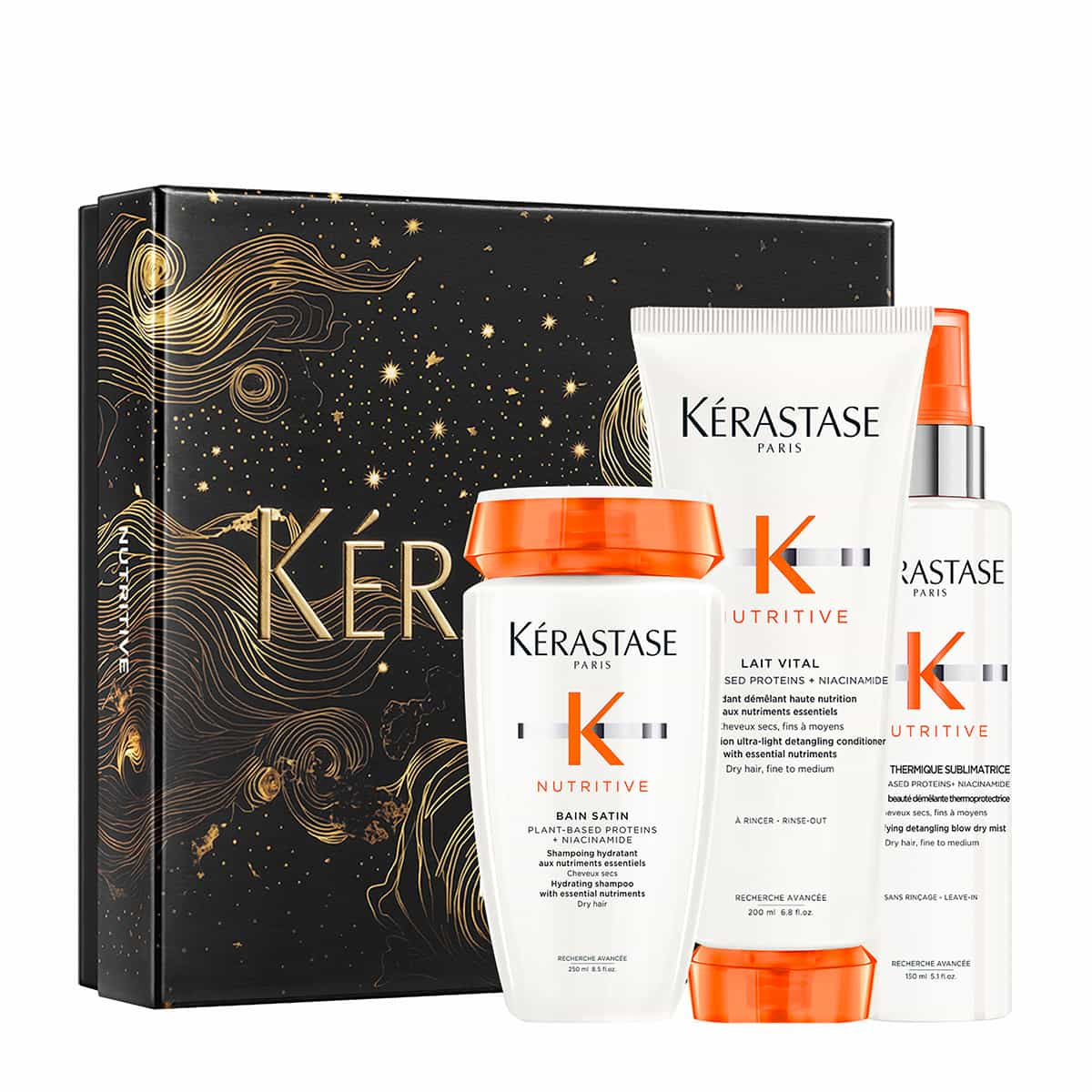 Kerastase Nutritive Limited Edition Σετ Περιποίησης για Ξηρά Μαλλιά (Bain Satin 250ml, Conditioner 200ml, Thermique 150ml)