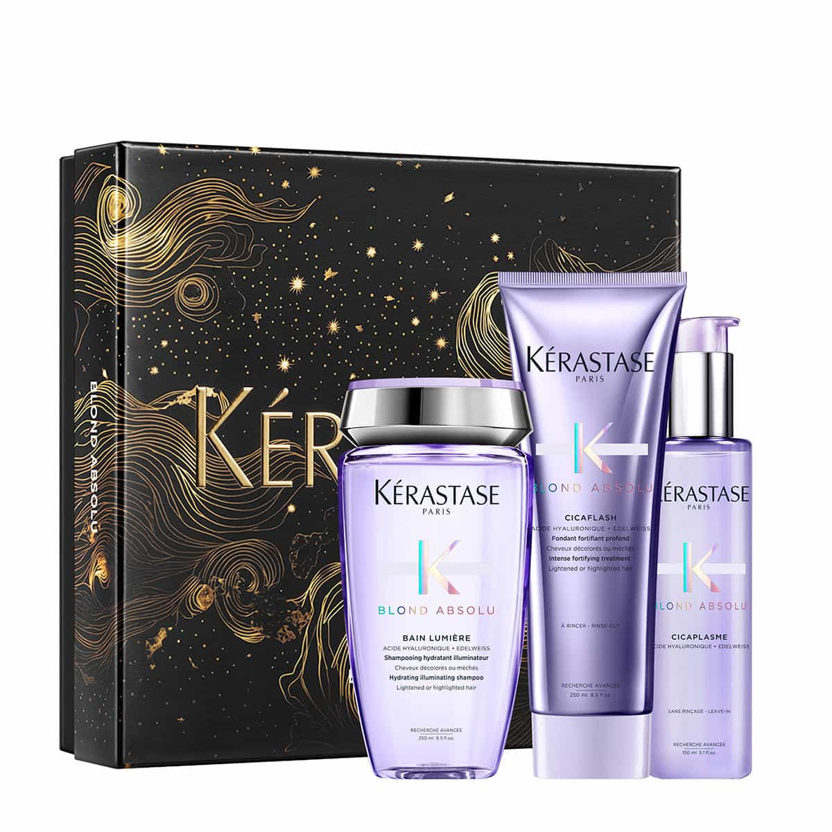 Kerastase Blond Absolu Limited Edition Σετ Περιποίησης για  Ξανθά Μαλλιά (Bain 200ml,Cicaflash 250ml, Cicaplsme 150ml)