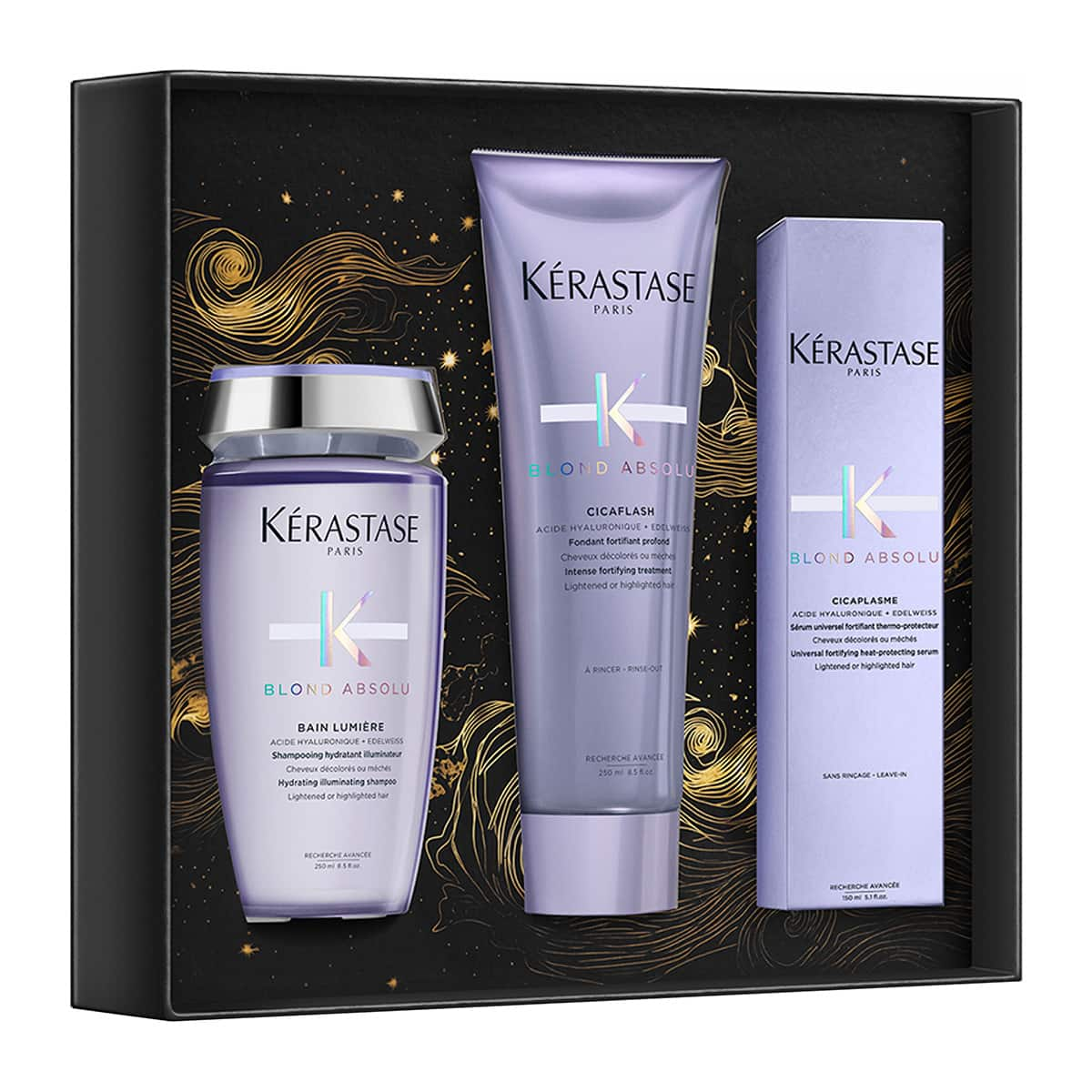 Kerastase Blond Absolu Limited Edition Σετ Περιποίησης για  Ξανθά Μαλλιά (Bain 200ml,Cicaflash 250ml, Cicaplsme 150ml)