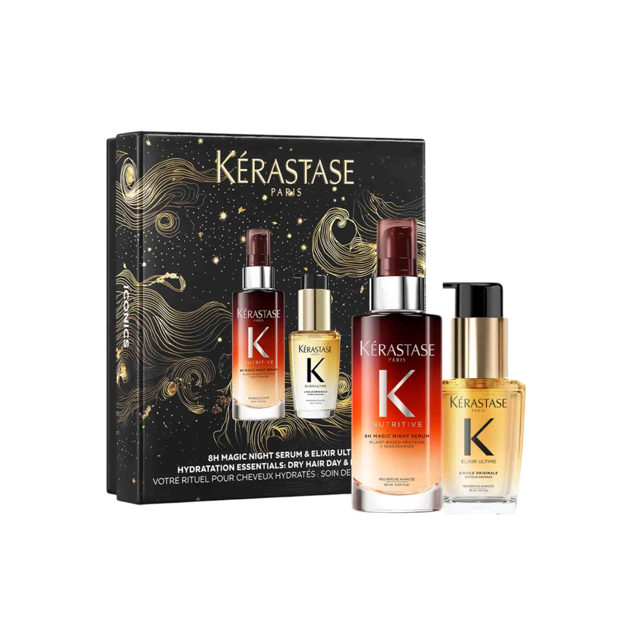 Kerastase Iconic Holiday Set (8H Night Serum 90ml, L'Huile Elixir Original 30ml)