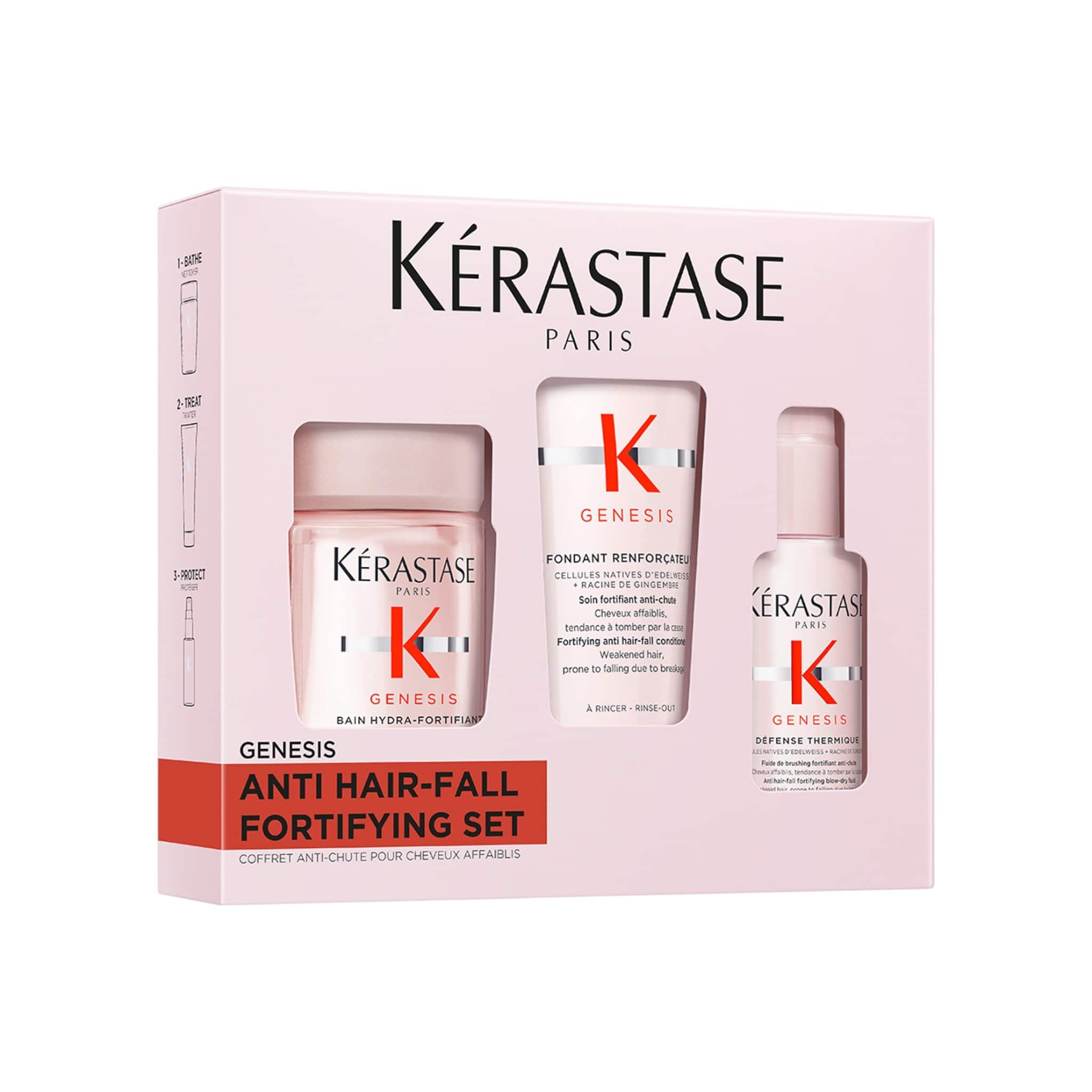 Kerastase Genesis Essentials Set για Λεπτά και Αδύναμα Μαλλιά (Shampoo 80ml, Conditioner 75ml, Blow Dry Fluid 45ml) 1