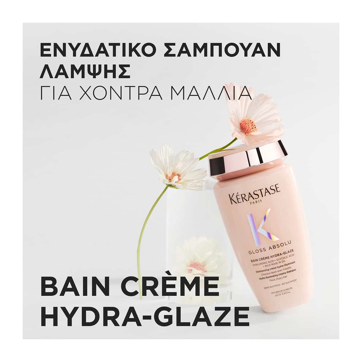Kerastase Gloss Absolu Bain Creme Hydra-Glaze Σαμπουάν Ενυδάτωσης και Λάμψης για Πυκνά και Φριζαρισμένα Μαλλιά 250ml 2