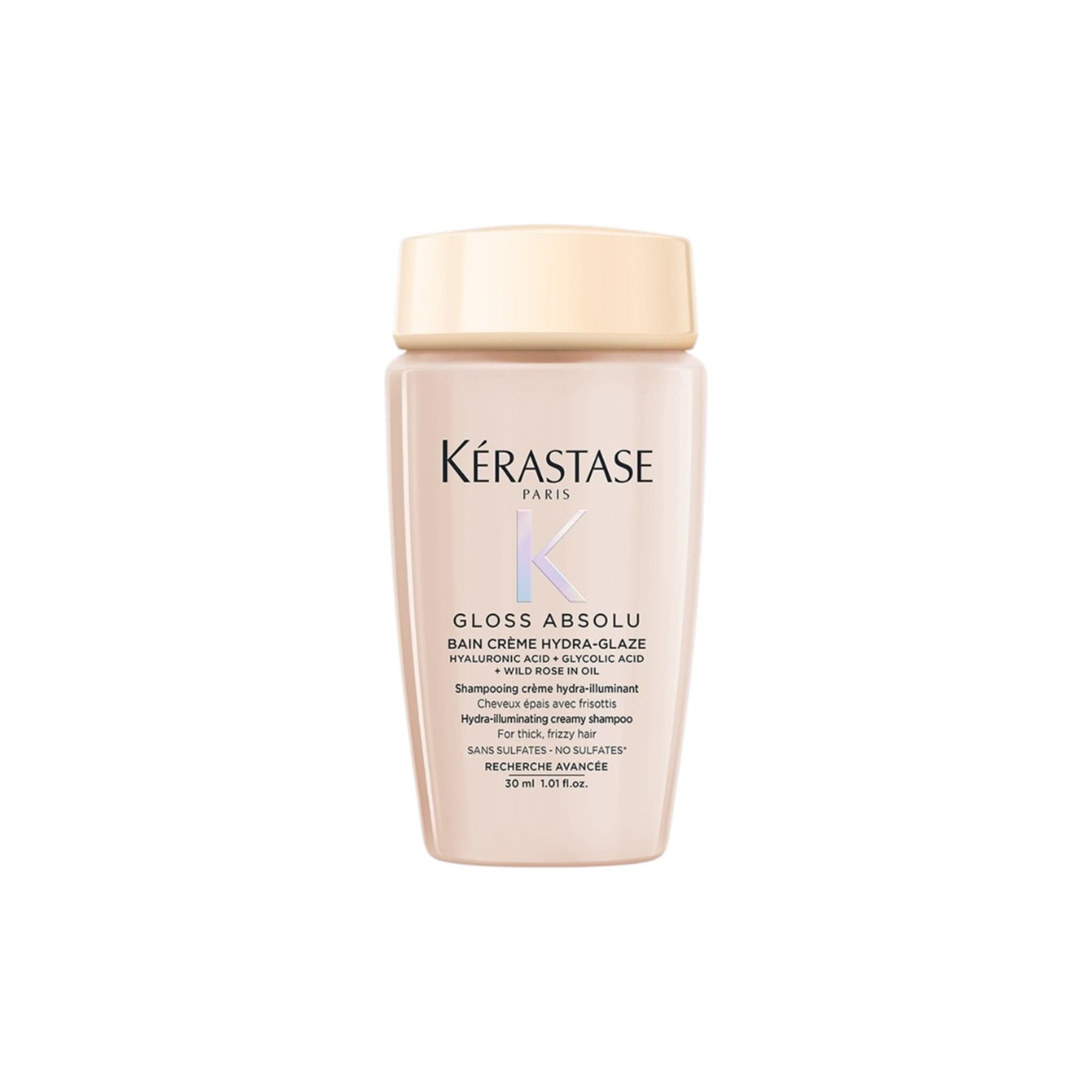 Kerastase Gloss Absolu Bain Creme Hydra-Glaze Σαμπουάν Ενυδάτωσης και Λάμψης για Πυκνά και Φριζαρισμένα Μαλλιά 30ml