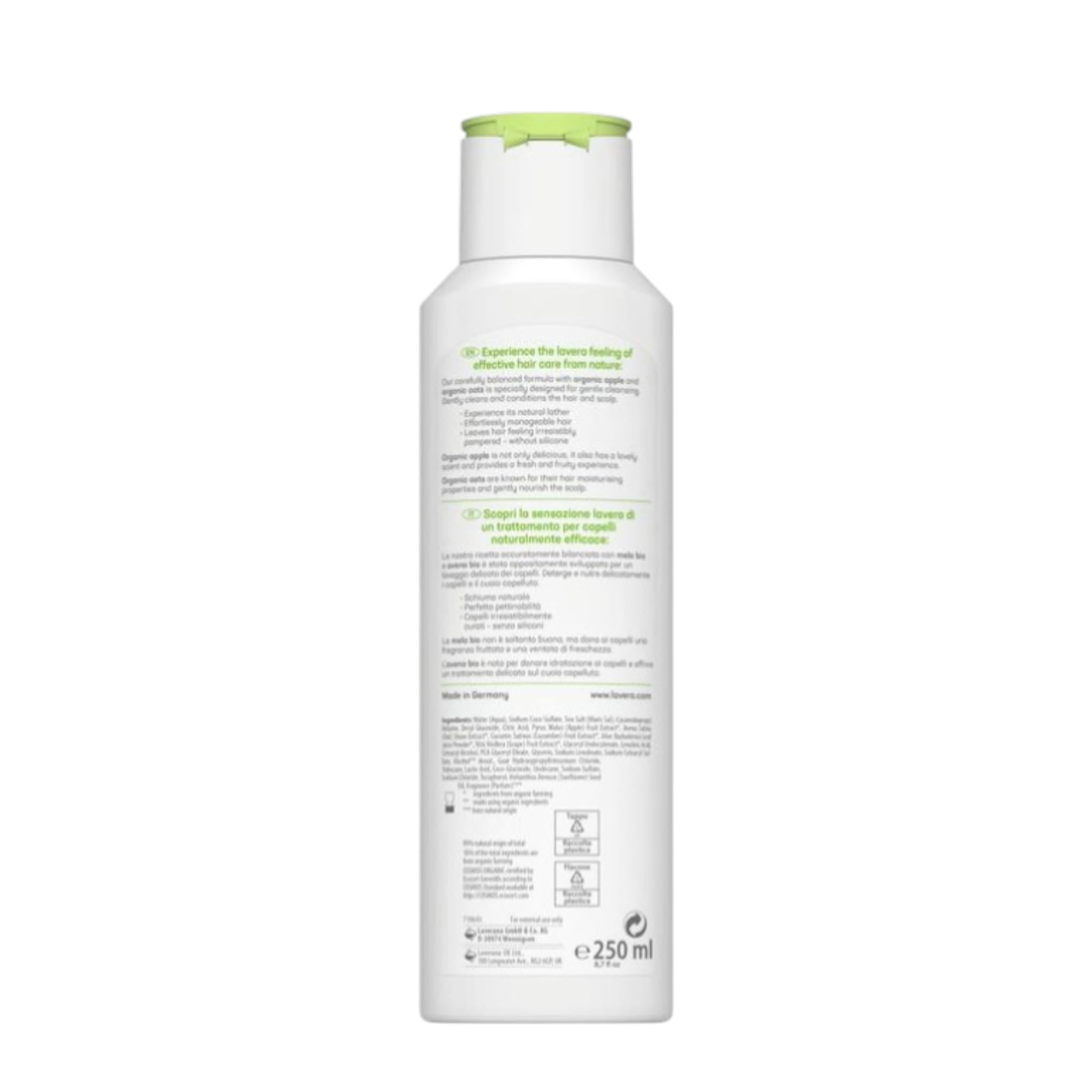 Lavera Family Shampoo Σαμπουάν Χωρίς Σιλικόνη Με Βιολογικό Μήλο Και Βιολογική Βρώμη 250ml 2