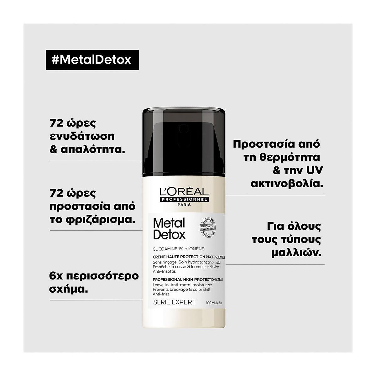 L'Oreal Professionnel Serie Expert Metal Detox Leave-in Κρέμα Μαλλιών 100ml