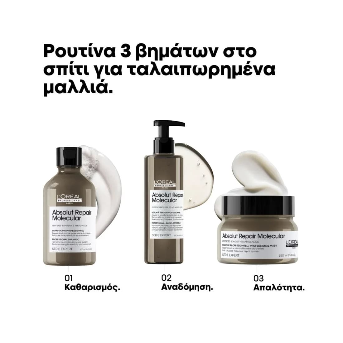 L'Oreal Professionnel Absolut Repair Molecular Μάσκα μοριακής επανόρθωσης για ταλαιπωρημένα μαλλιά 250ml