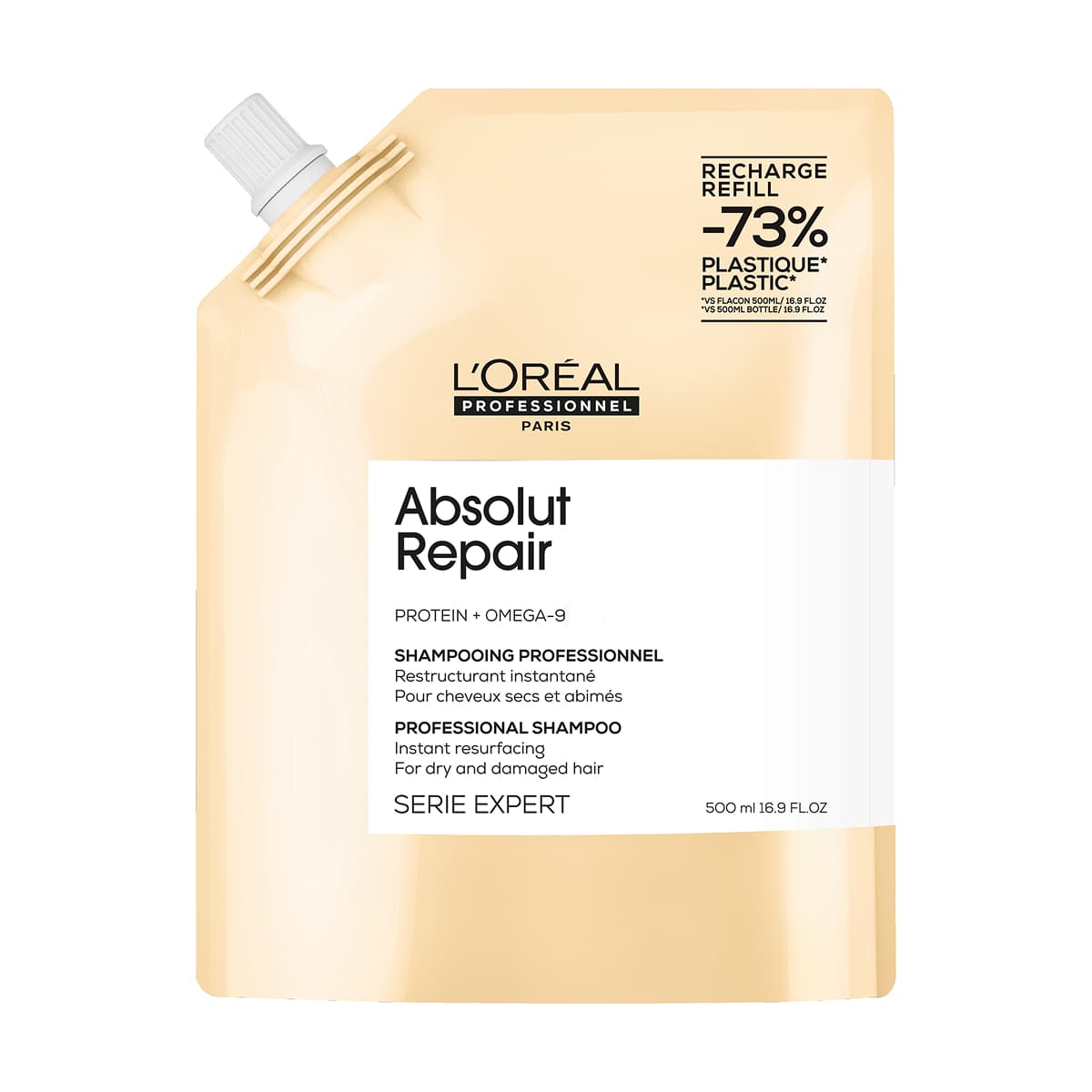 L'Oreal Professionnel Serie Expert Absolut Repair Eco Refill Σαμπουάν Για Ταλαιπωρημένα Μαλλιά 500ml