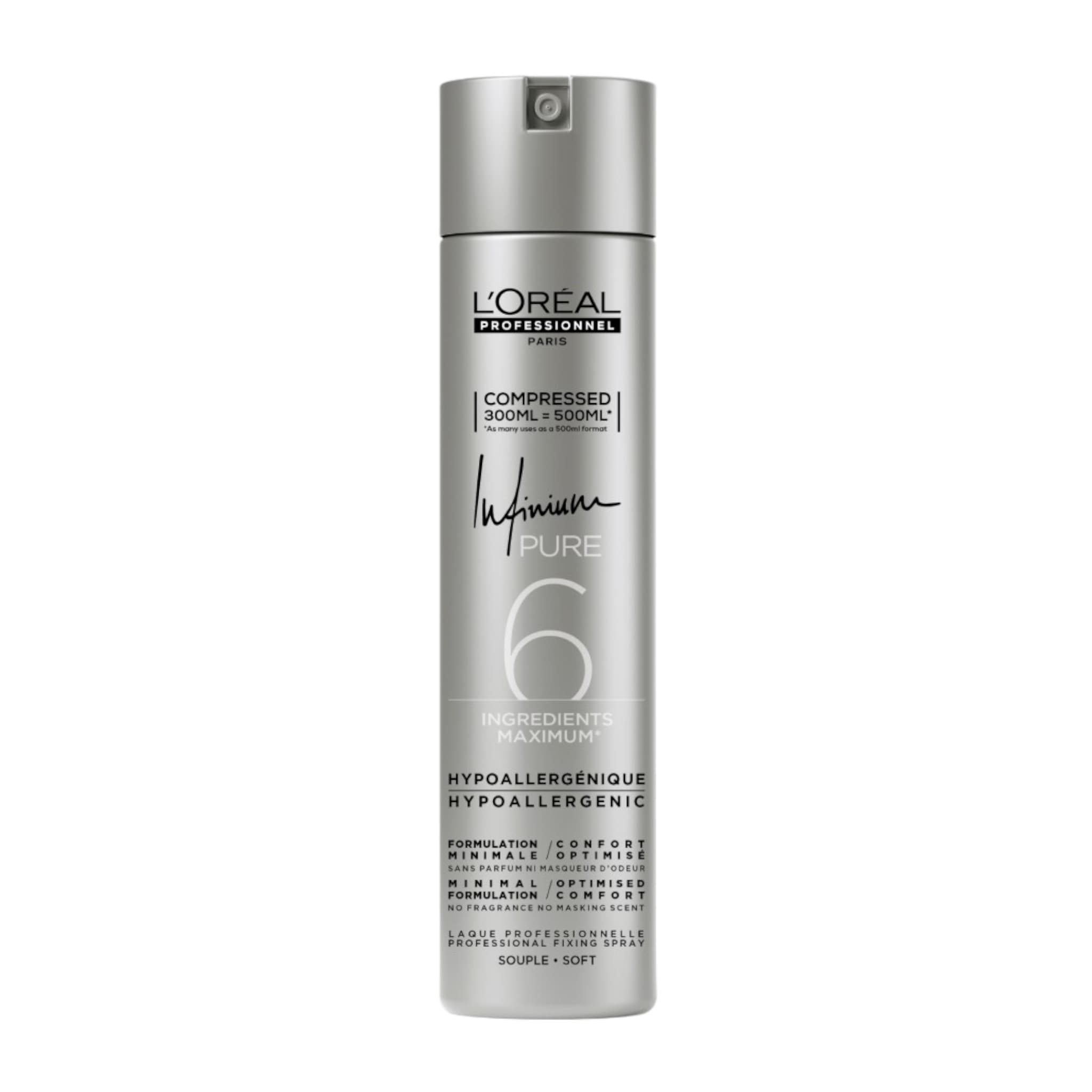 L'Oreal Professionnel Infinium Pure Soft Hairspray Λακ Μαλλιών για Απαλό Κράτημα 300ml