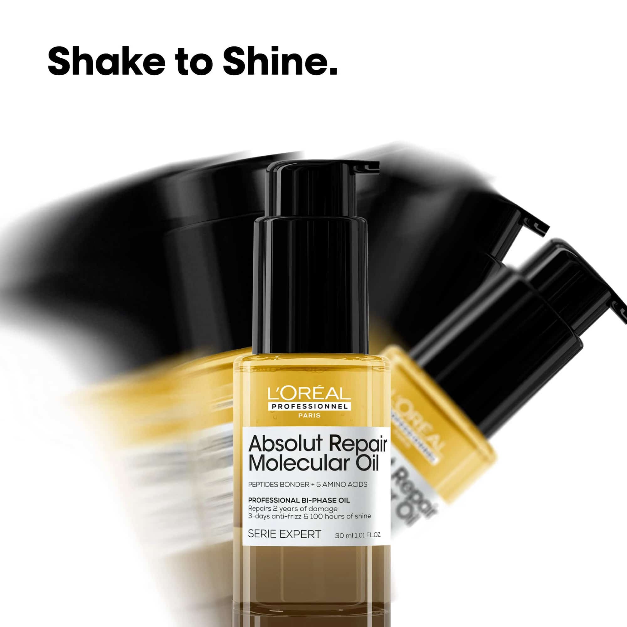 L'Oreal Professionnel Absolut Repair Molecular Bi-Phase Oil Διφασικό Έλαιο Επανόρθωσης για Ταλαιπωρημένα Μαλλιά 30ml 5