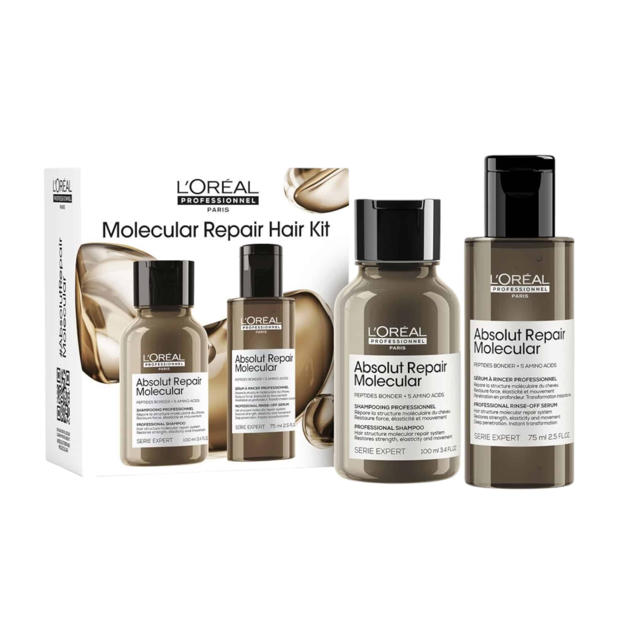 L'Oreal Professionnel Absolut Repair Molecular Mini Duo Kit (Shampoo 100ml, Rinse-off Serum 75ml) 1