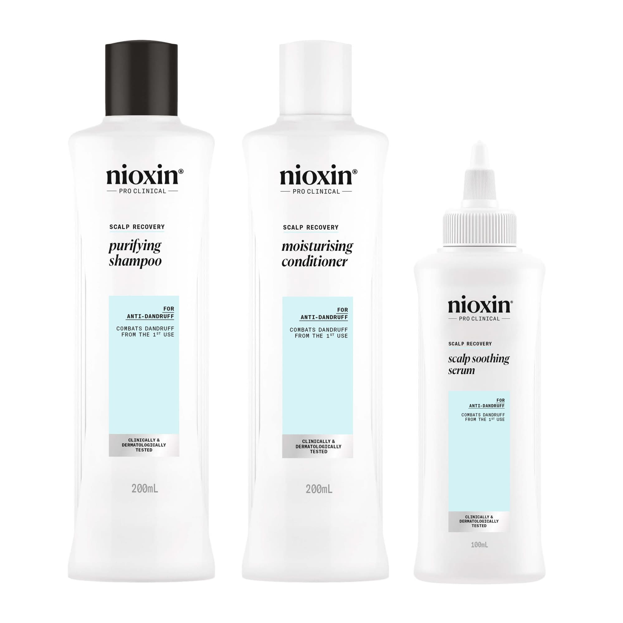 Nioxin Scalp Recovery Kit (Purifying Shampoo 200ml & Moisturising Conditioner 200ml & Soothing Serum 100ml)