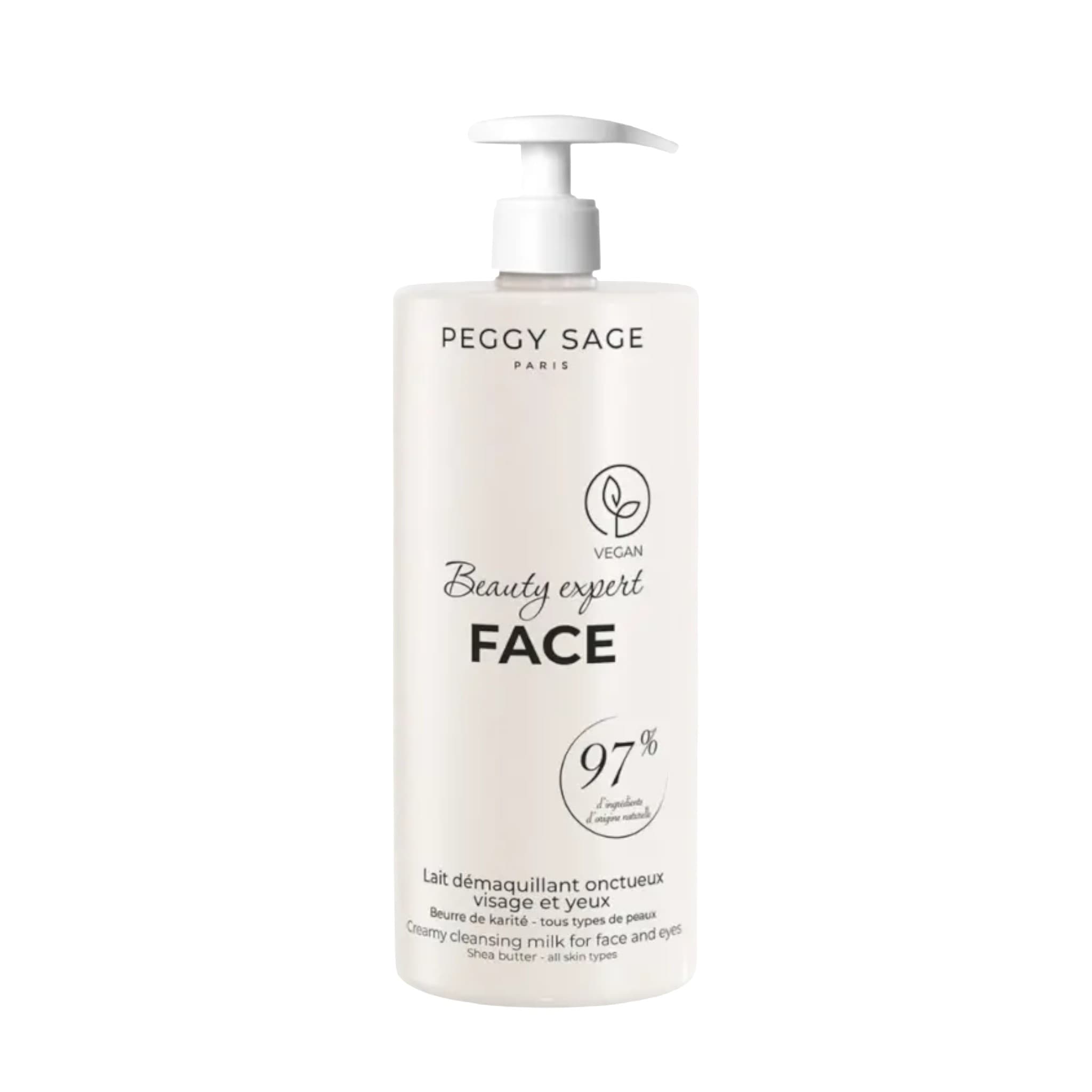 Peggy Sage Beauty Expert Creamy Cleansing Milk For Face And Eyes Γαλάκτωμα Ντεμακιγιάζ για Πρόσωπο και Μάτια 1000ml 1