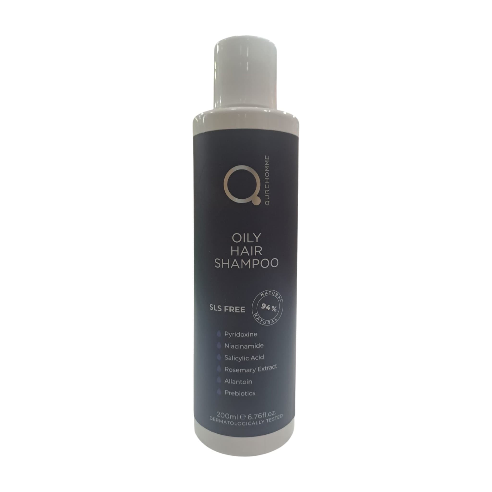 Qure Homme Oily Hair Shampoo Σαμπουάν για Λιπαρά Μαλλιά 200ml 1