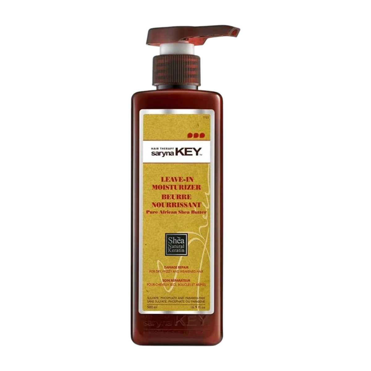 Sarynakey Pure Africa Shea Damage Repair Leave-in Moisturizer Cream για Ξηρά και Ταλαιπωρημένα Μαλλιά 500ml 1